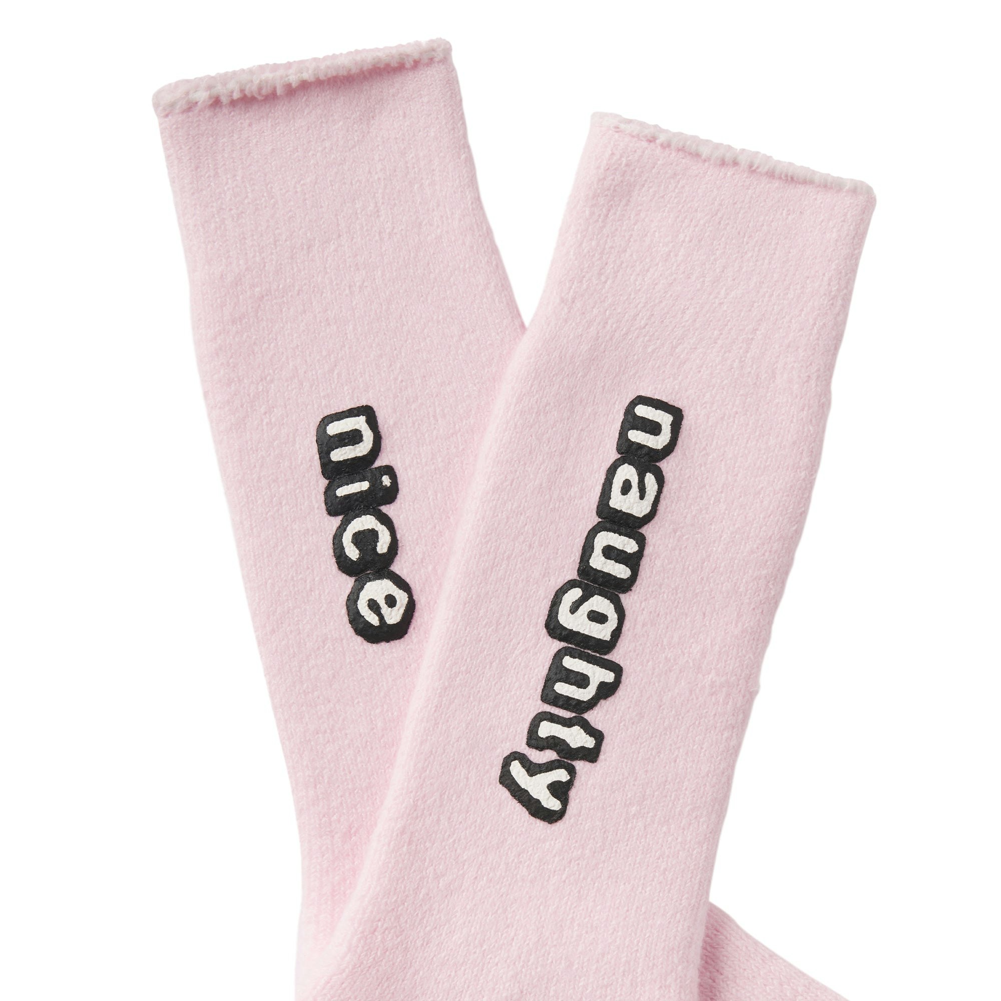 CACTUS PLANT FLEA MARKET X SKIMS PLUSH SOCK | CHERRY BLOSSOM FLAT ON A WHITE BACKGROUND