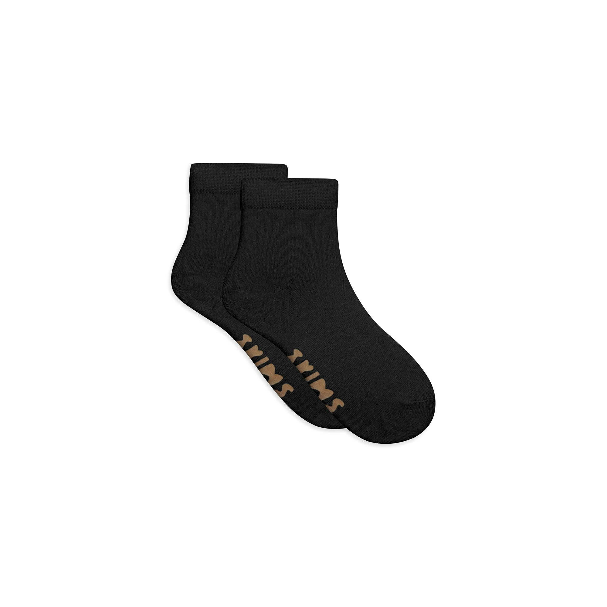 EVERYDAY QUARTER CREW SOCK | ONYX FLAT ON A WHITE BACKGROUND | FLT | FOCUS: 0.0, 1.0, 0.9