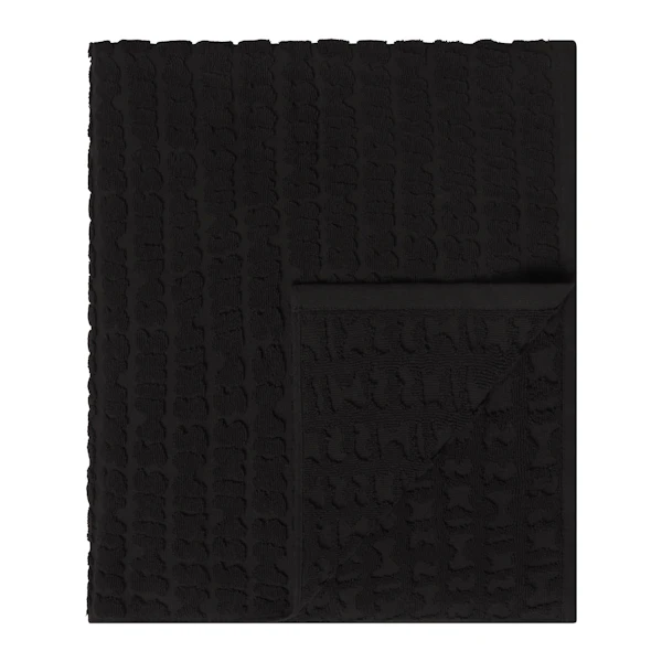 SIGNATURE SWIM TOWEL | ONYX (TOWELS, ACCESSORIES) LAYS FLAT ON A WHITE BACKGROUND | FLT