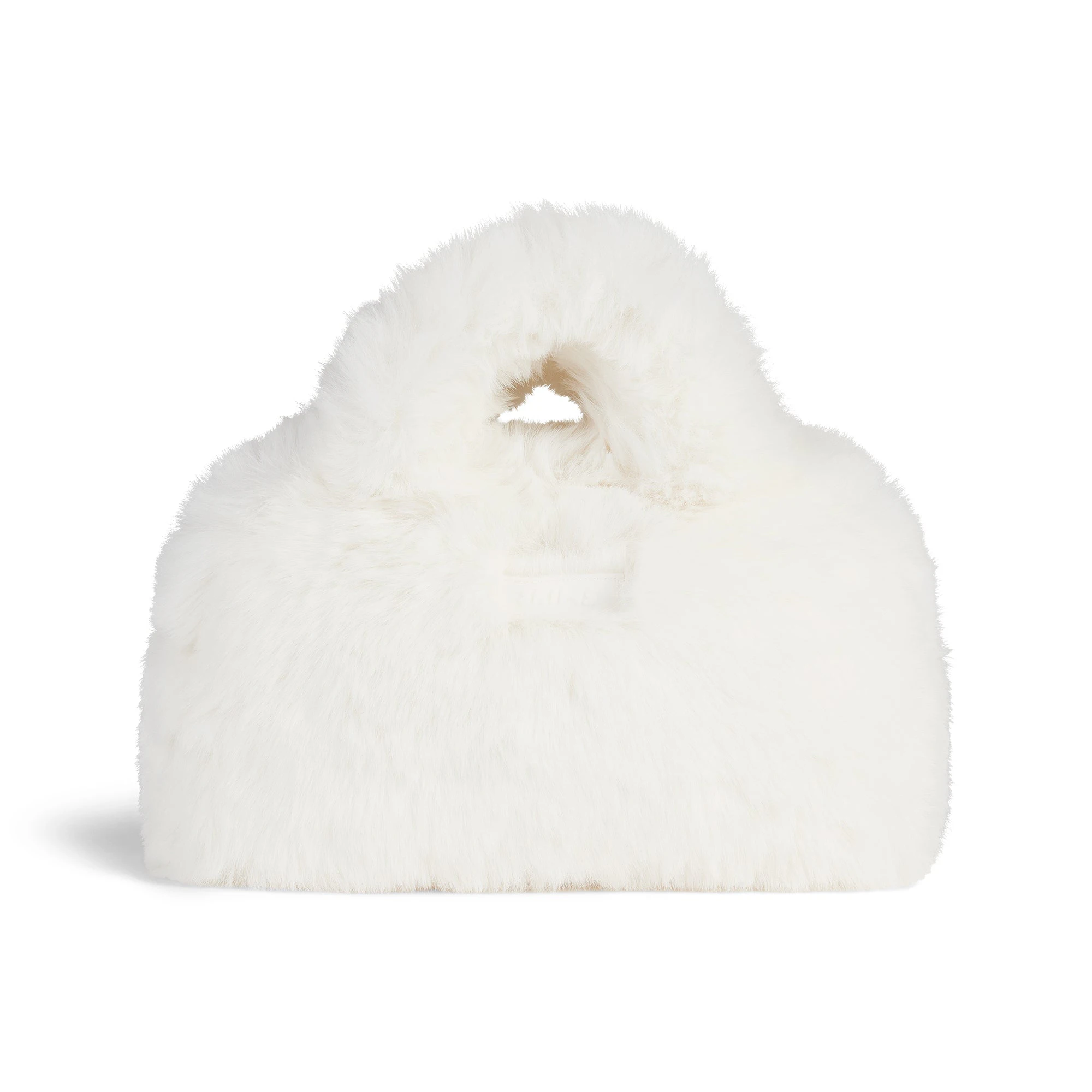 FAUX FUR MINI BAG | MARBLE FLAT ON A WHITE BACKGROUND | FLT