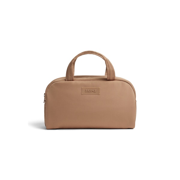 SATIN MINI DUFFLE BAG | SIENNA FLAT ON A WHITE BACKGROUND