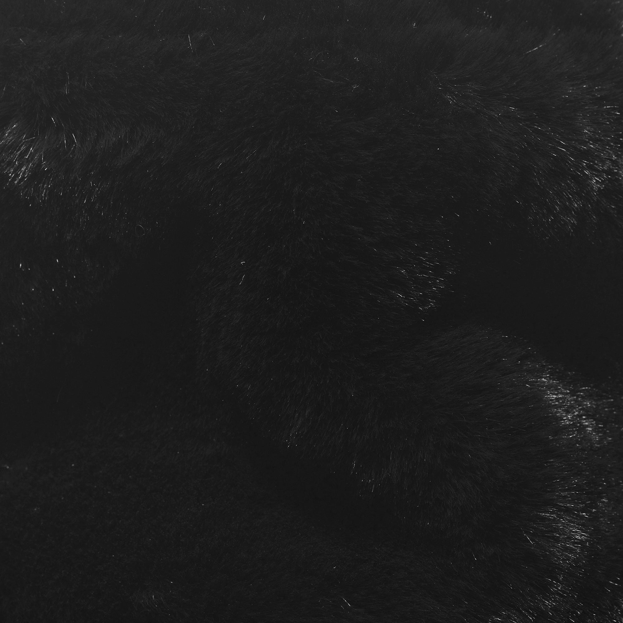 FAUX FUR TRAPPER HAT | OBSIDIAN ADDITIONAL FABRIC DETAILS