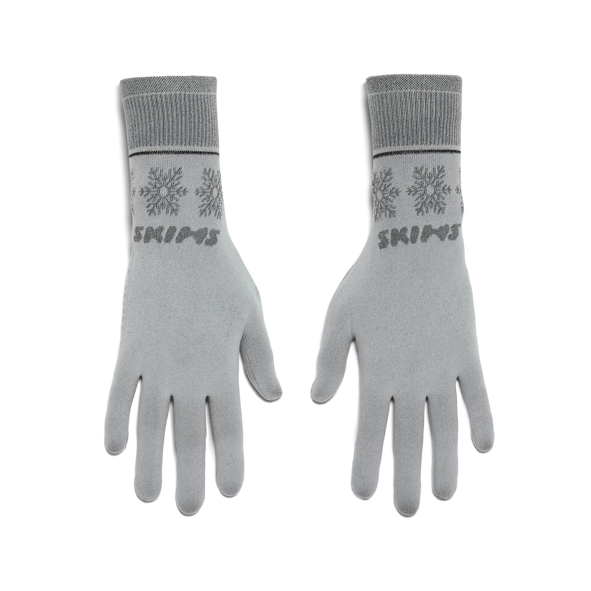 SKIMS FIRST LAYERS GLOVES | MIRROR WINTER FAIR ISLE FLAT ON A WHITE BACKGROUND | FLT