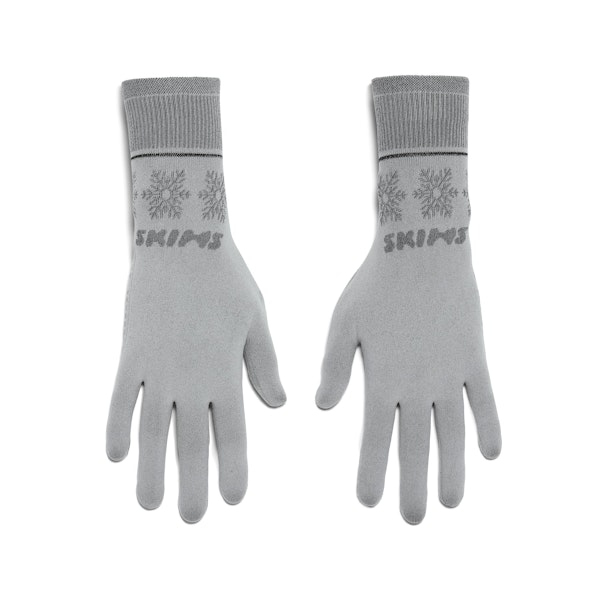 SKIMS FIRST LAYERS GLOVES | MIRROR WINTER FAIR ISLE FLAT ON A WHITE BACKGROUND | FLT