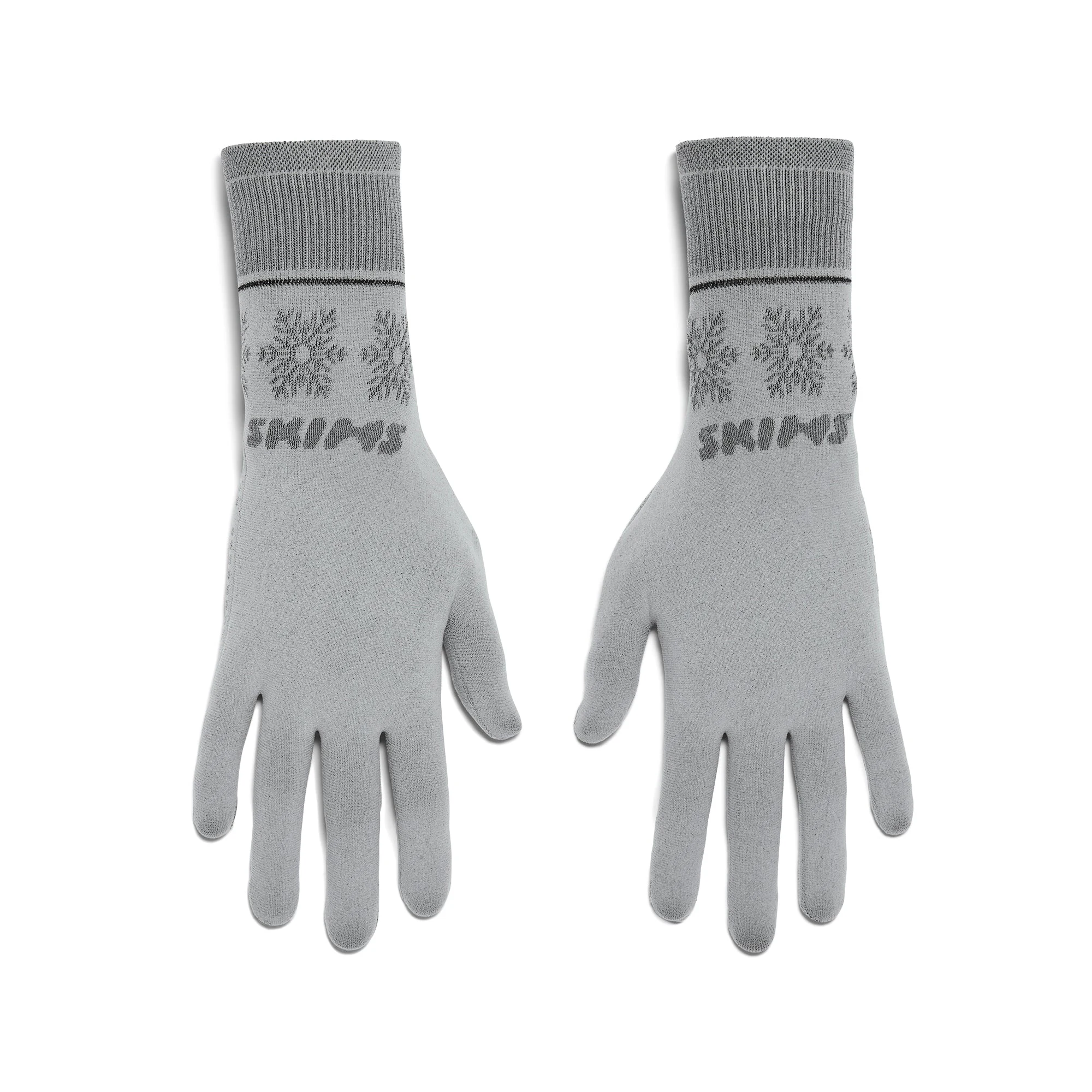 SKIMS FIRST LAYERS GLOVES | MIRROR WINTER FAIR ISLE FLAT ON A WHITE BACKGROUND | FLT