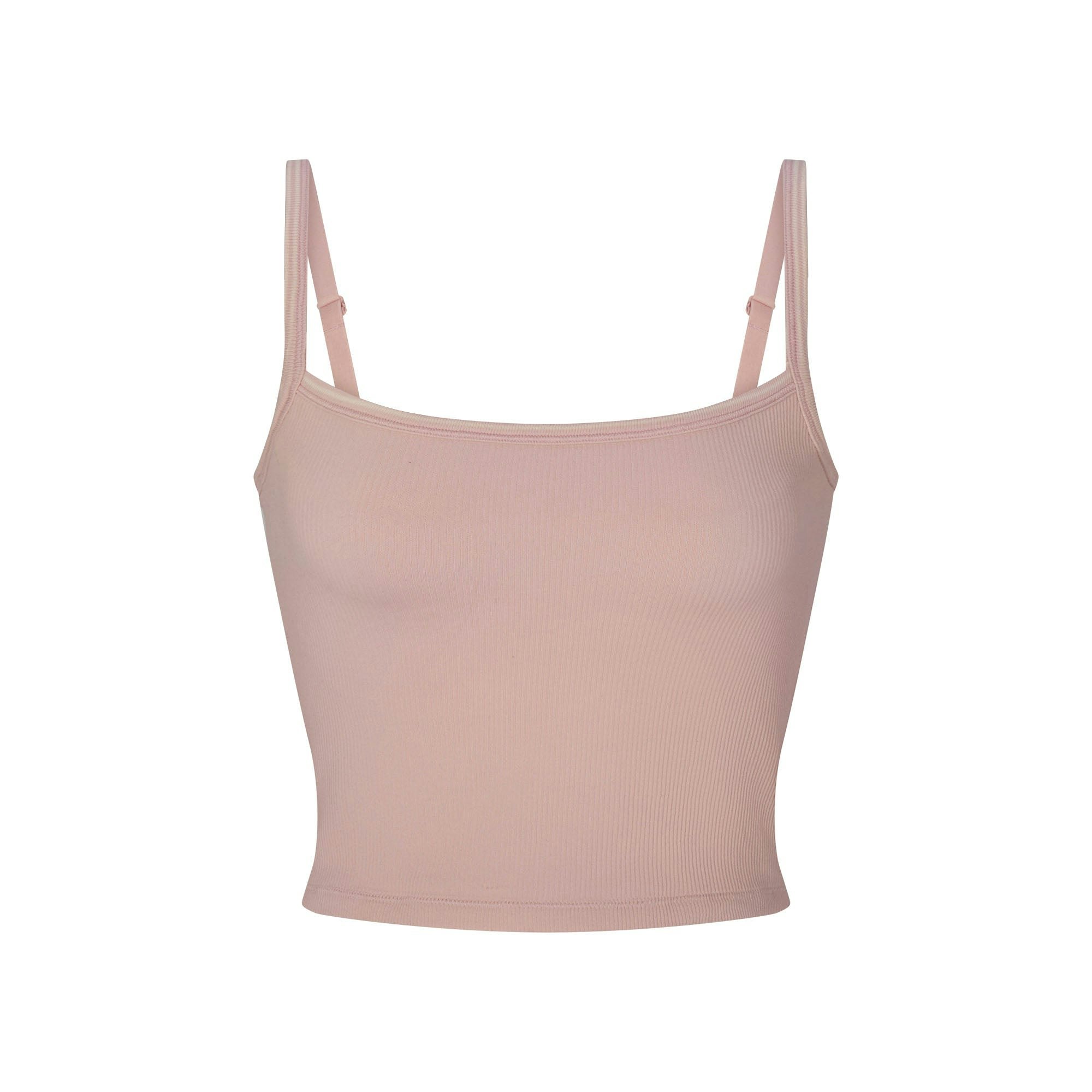 NikeSKIMS RIBBED SEAMLESS CAMI | HIMALAYAN/ECRU FLAT ON A WHITE BACKGROUND | FLT