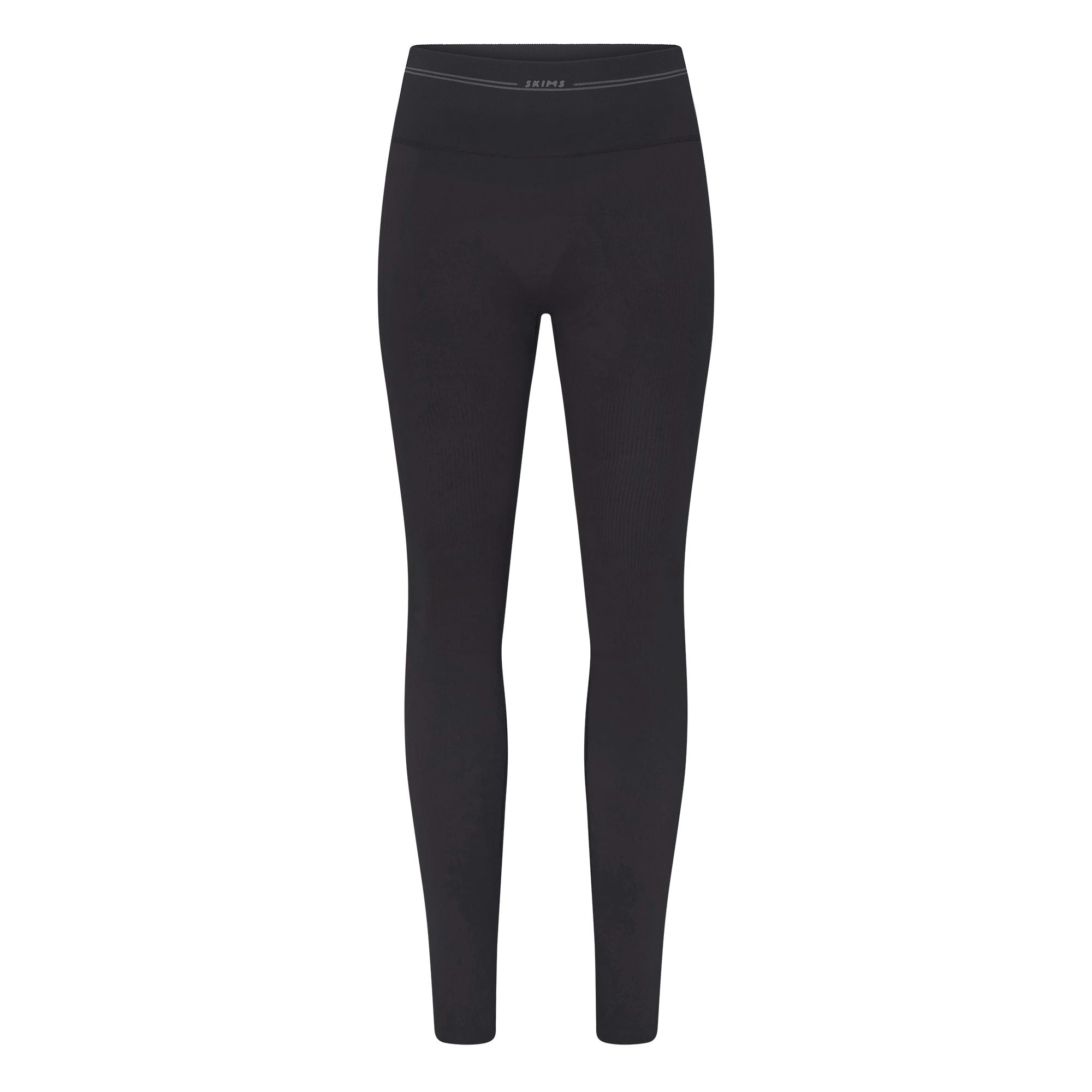 NikeSKIMS RIBBED SEAMLESS 26" LEGGING | OBSIDIAN/ARMOR FLAT ON A WHITE BACKGROUND | FLT