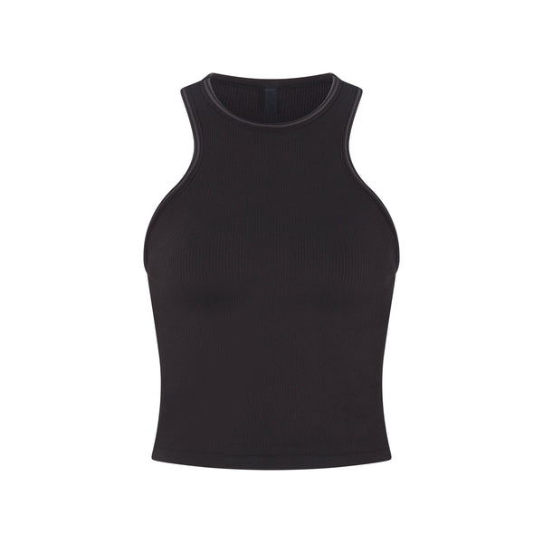 NikeSKIMS MATTE DOUBLE STRAP SCOOP TANK | OBSIDIAN | SKIMS