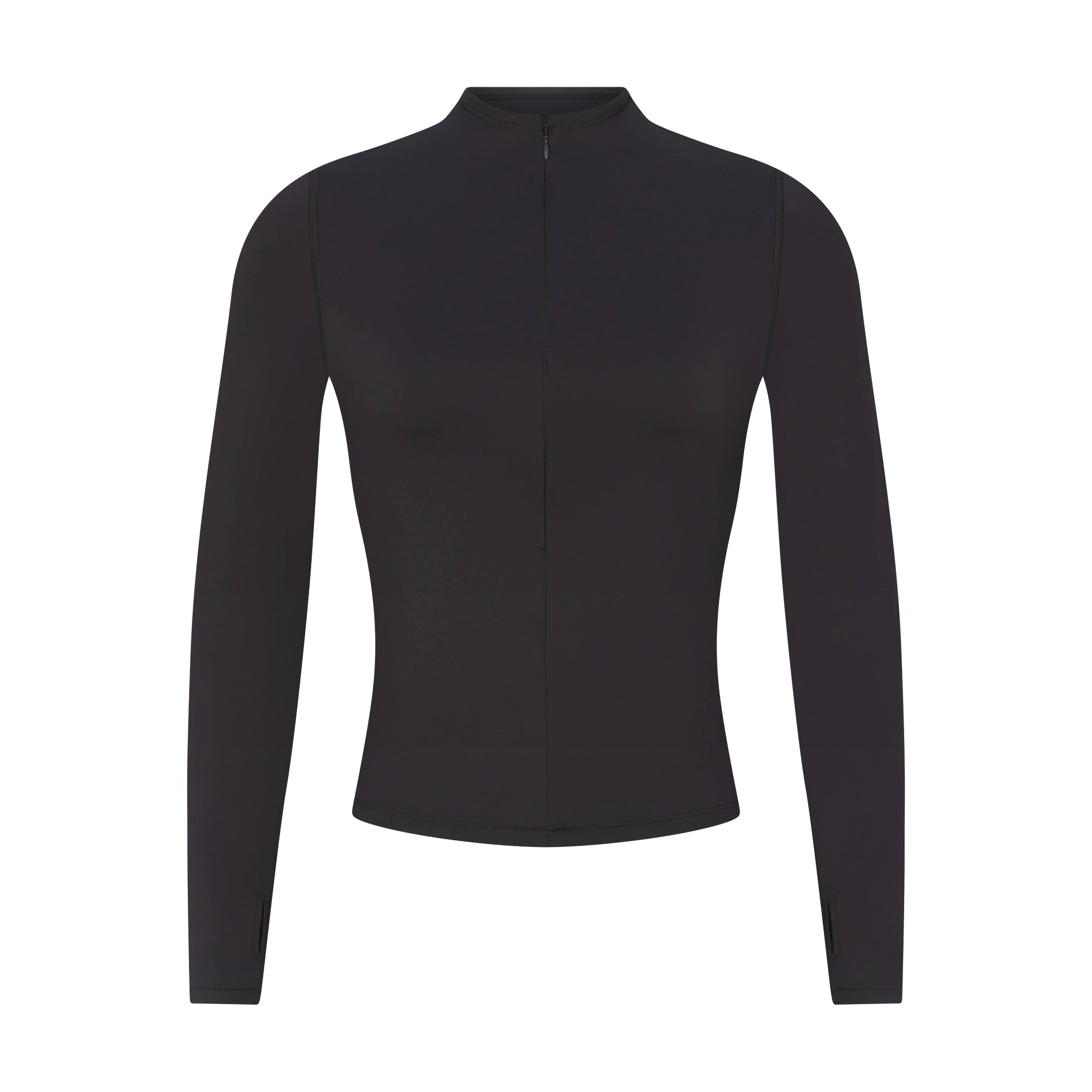 NikeSKIMS MATTE ZIP FRONT TOP | OBSIDIAN | SKIMS