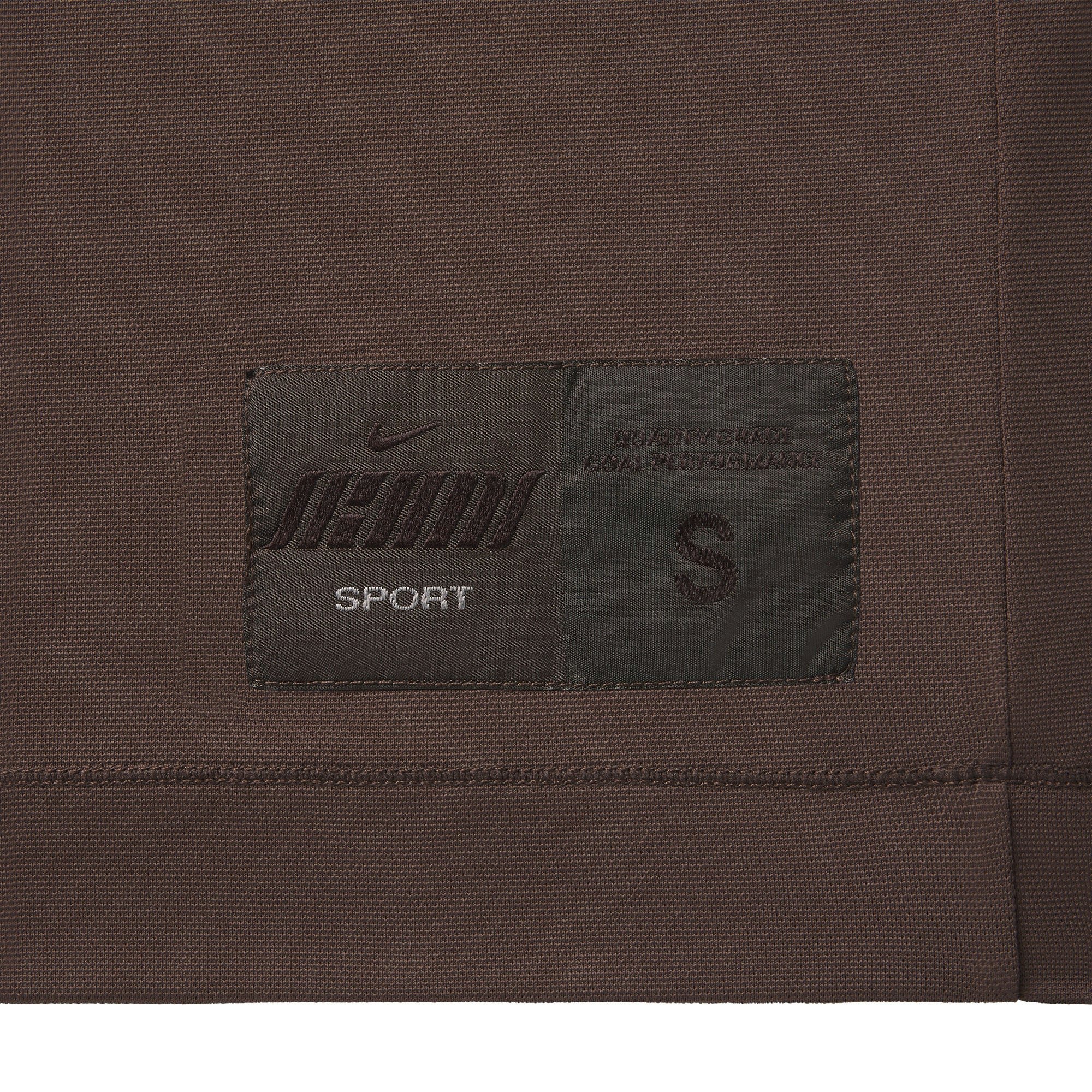 NikeSKIMS AIRY V-NECK OVERSIZED TOP | DARK SEPIA ON A MODEL SIDE VIEW @ | FOCUS: 0.0, 1.0, 0.9