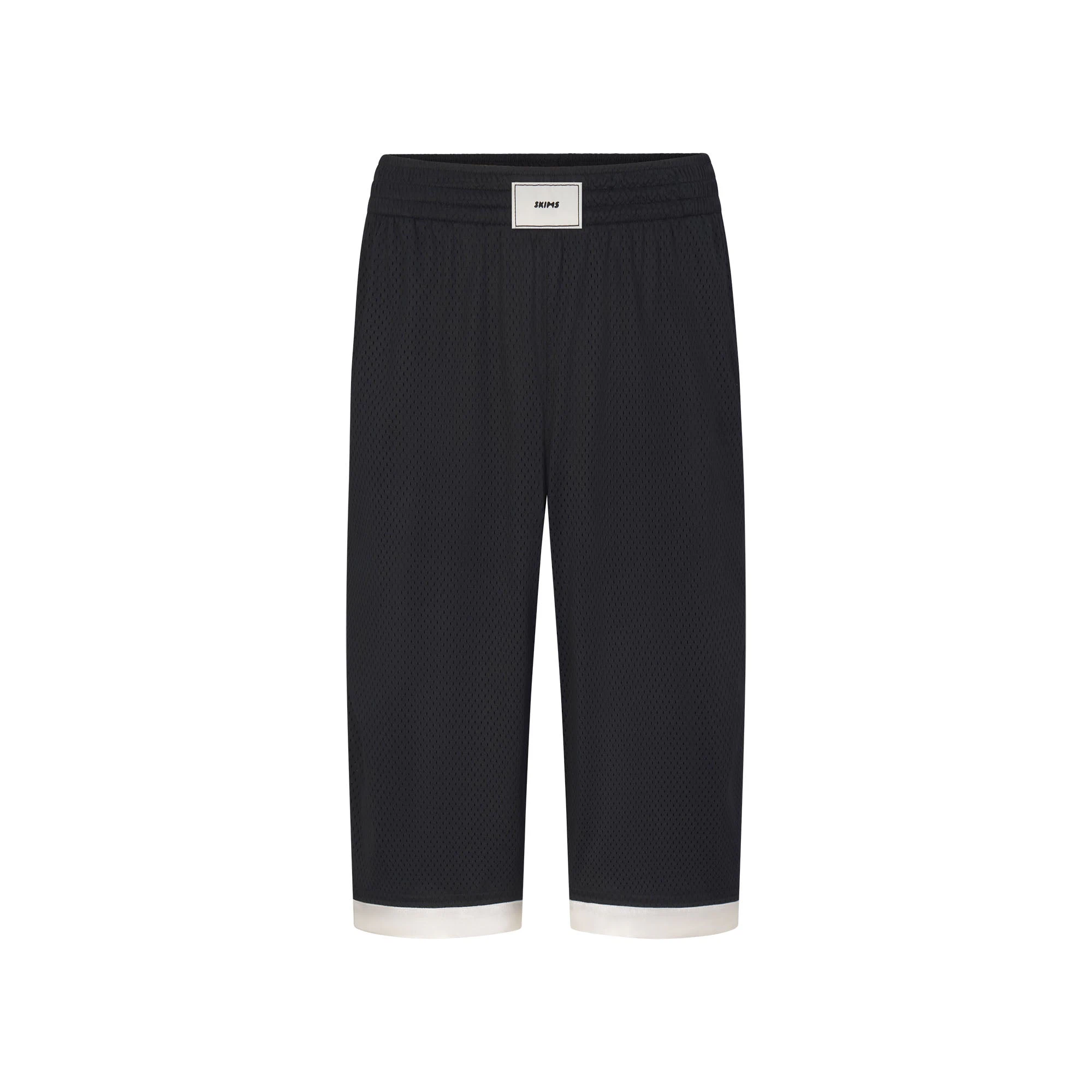 MESH APPAREL MENS 7 INCH LONG SHORT | ONYX FLAT ON A WHITE BACKGROUND | FLT