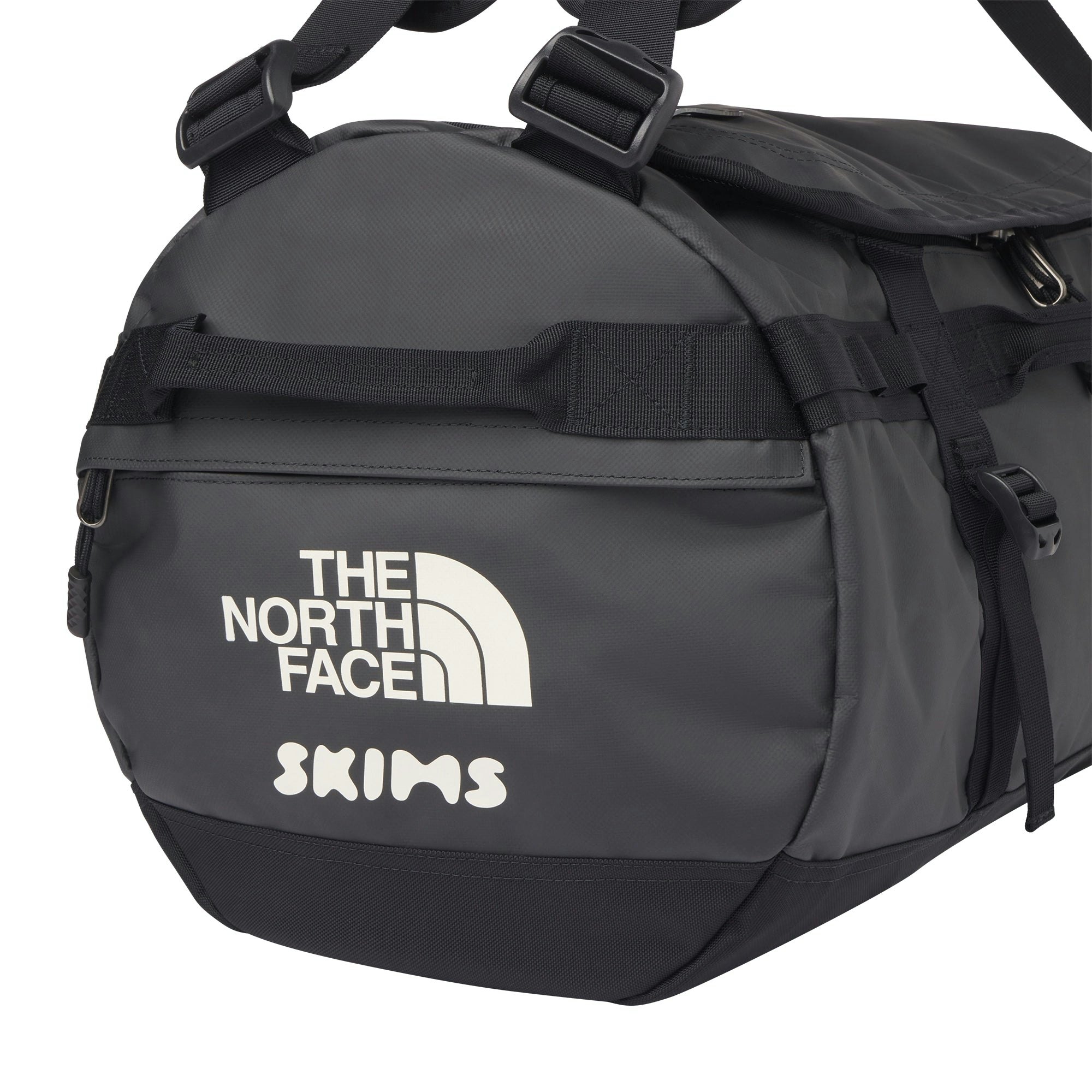 THE NORTH FACE X SKIMS SMALL BASE CAMP DUFFLE BAG | ONYX ADDITIONAL FABRIC DETAILS