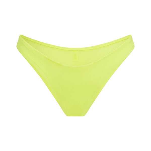 SIGNATURE SWIM TANGA BIKINI BOTTOM | SPHENE LAYS FLAT ON A WHITE BACKGROUND | FLT