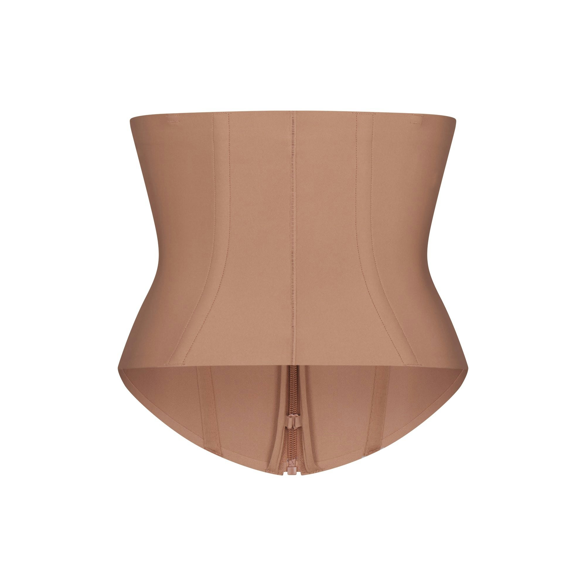 SKIMS BODY CORE SCULPT WAIST CINCHER | SIENNA FLAT ON A WHITE BACKGROUND | FLT