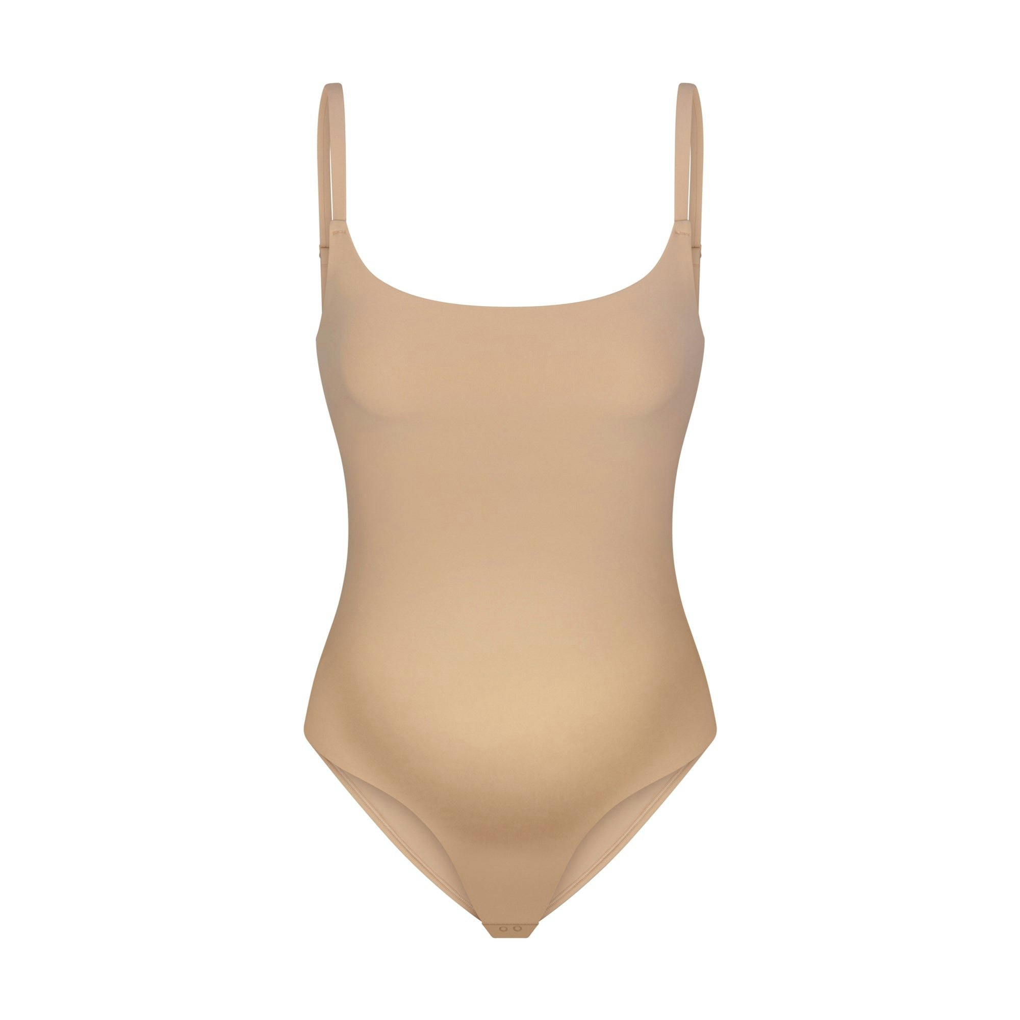 FITS EVERYBODY MATERNITY BRIEF BODYSUIT | CLAY (BODYSUITS) LAYS FLAT ON A WHITE BACKGROUND | FLT