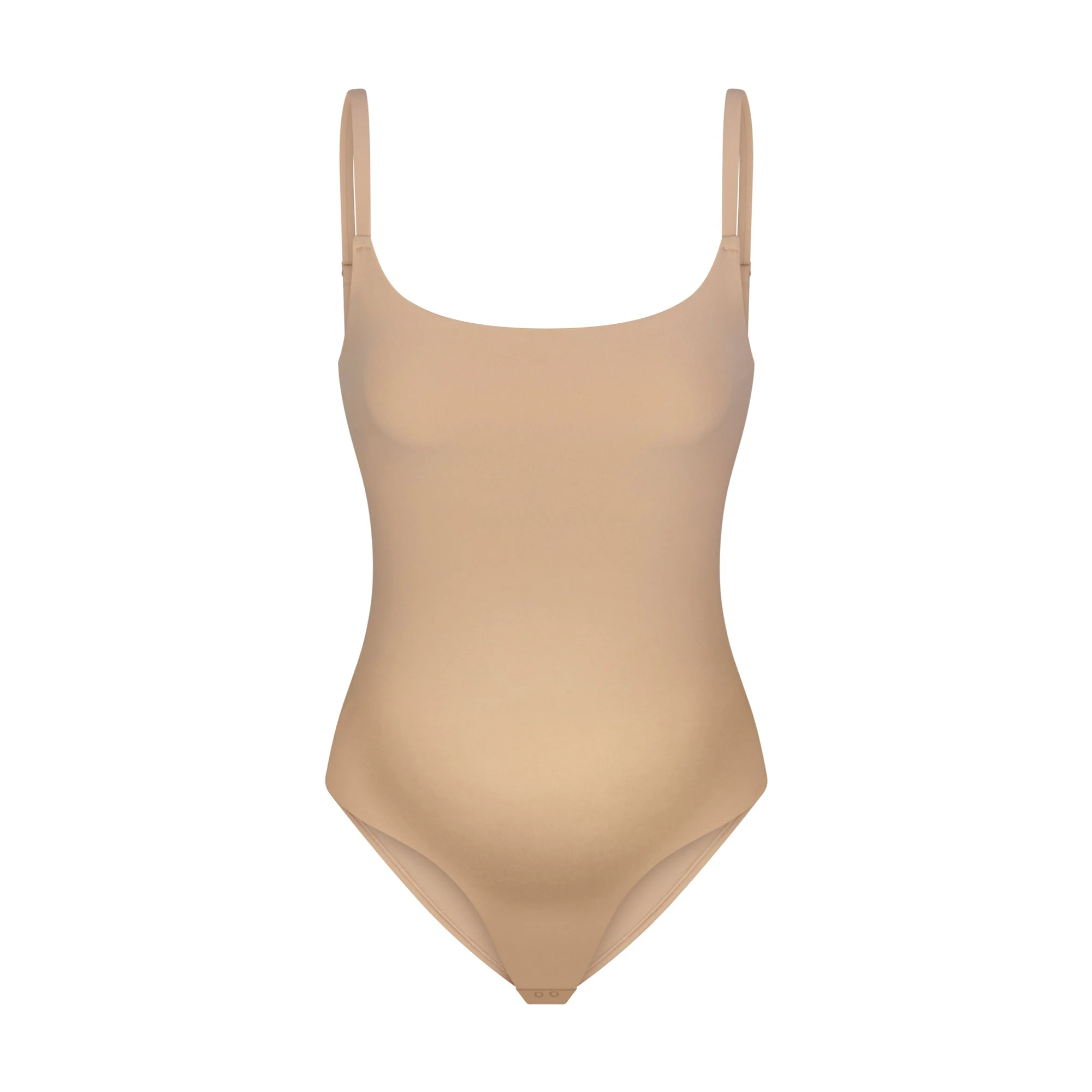FITS EVERYBODY MATERNITY BRIEF BODYSUIT | CLAY (BODYSUITS) LAYS FLAT ON A WHITE BACKGROUND | FLT