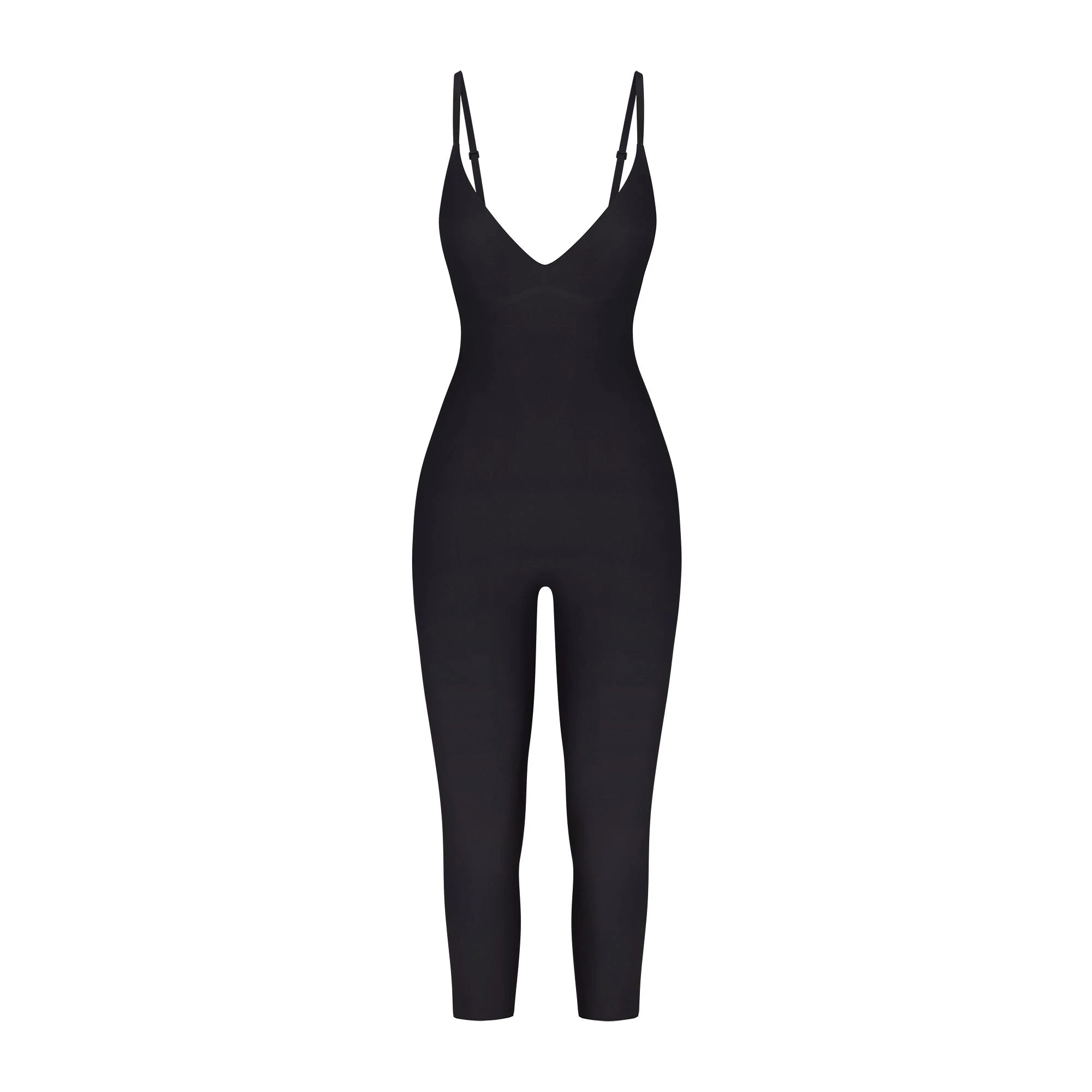 SKIMS BODY PUSH-UP CATSUIT | ONYX (CATSUITS, SHAPEWEAR) FLAT ON A WHITE BACKGROUND | FLT