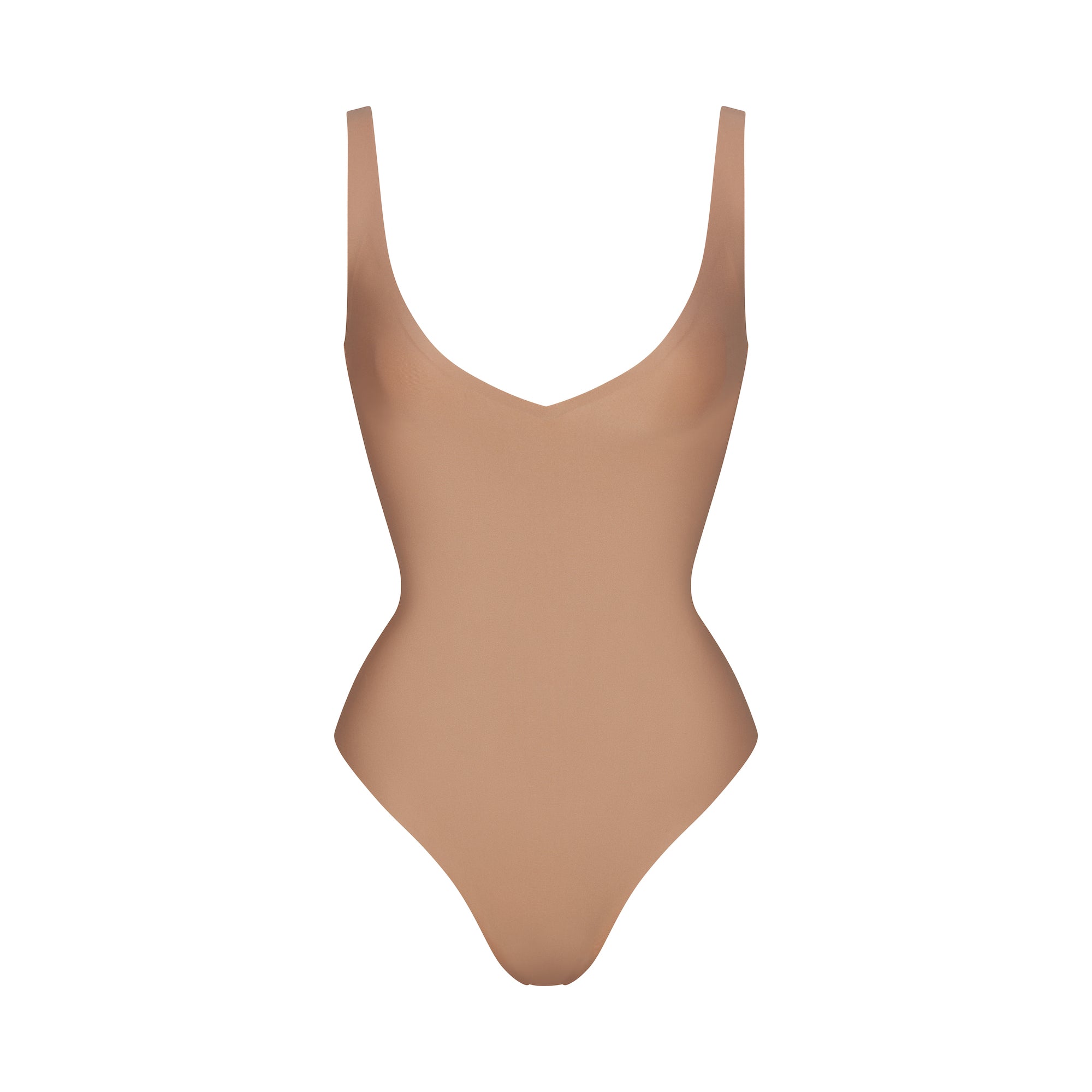 SKIMS BODY UNLINED PLUNGE THONG BODYSUIT | SIENNA | SKIMS