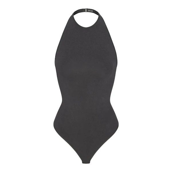 OUTDOOR HALTER BODYSUIT | ASH (BODYSUITS) LAYS FLAT ON A WHITE BACKGROUND | FLT