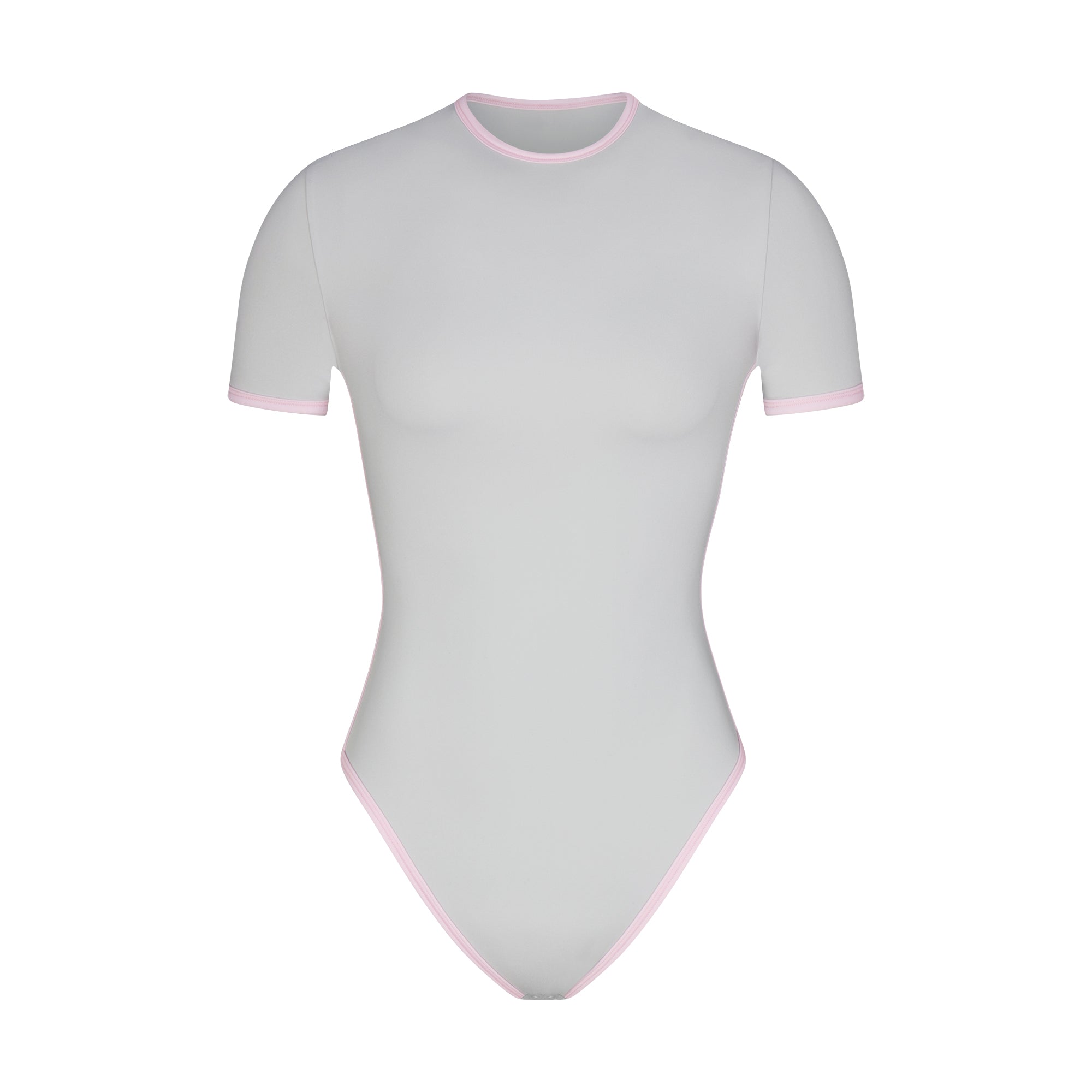FITS EVERYBODY CONTRAST TRIM T-SHIRT BODYSUIT | PLATINUM