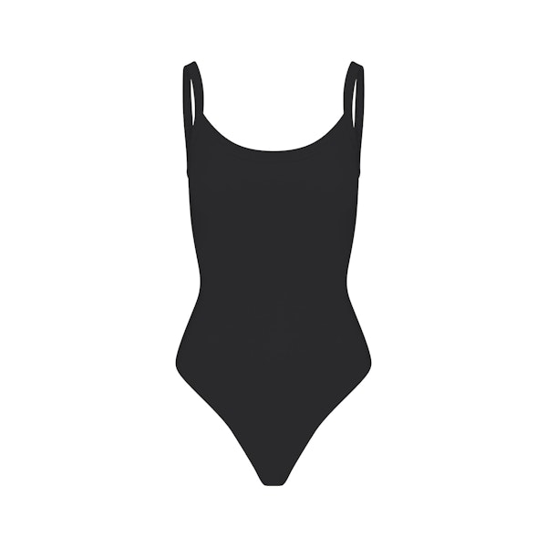 COTTON JERSEY SCOOP NECK BODYSUIT | SOOT(BODYSUITS, BODYSUITS) FLAT ON A WHITE BACKGROUND | FLT