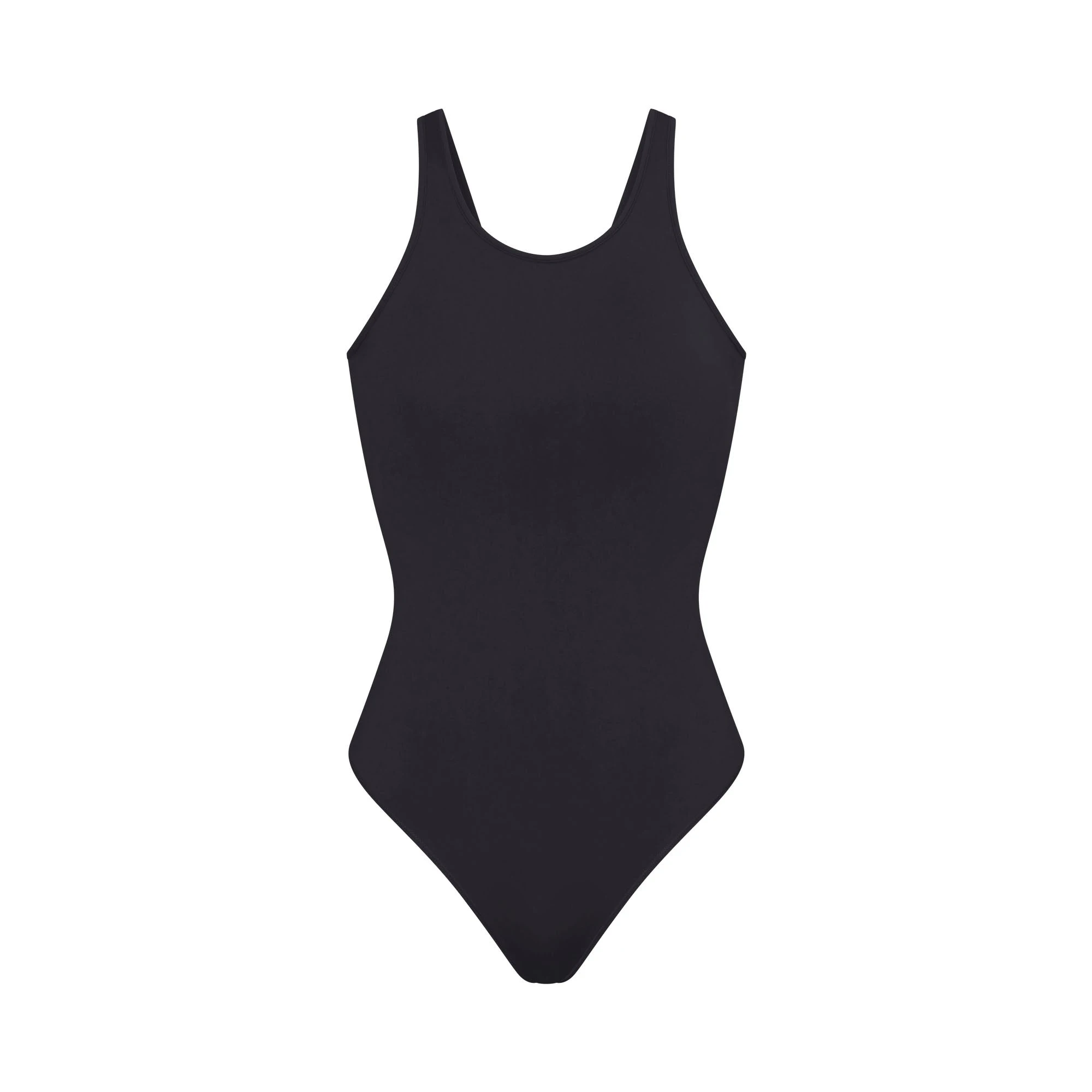 SOFT SMOOTHING SEAMLESS PADDED THONG BODYSUIT | ECLIPSE FLAT ON A WHITE BACKGROUND | FLT