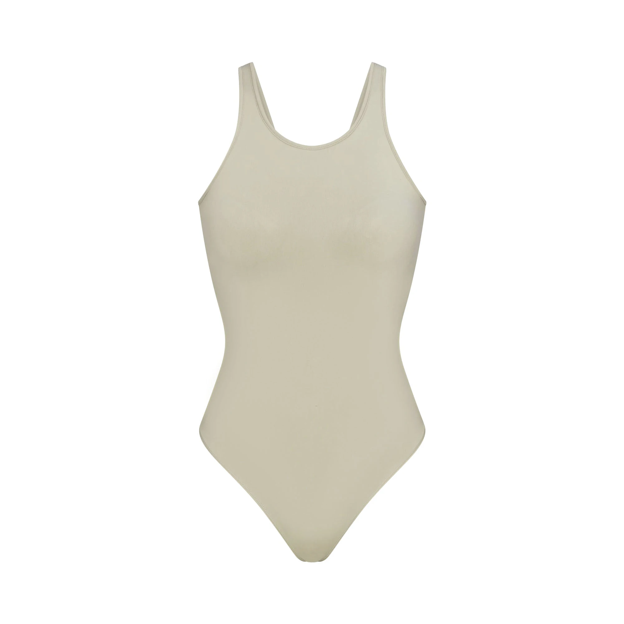 SOFT SMOOTHING SEAMLESS PADDED BODYSUIT | ELM FLAT ON A WHITE BACKGROUND | FLT