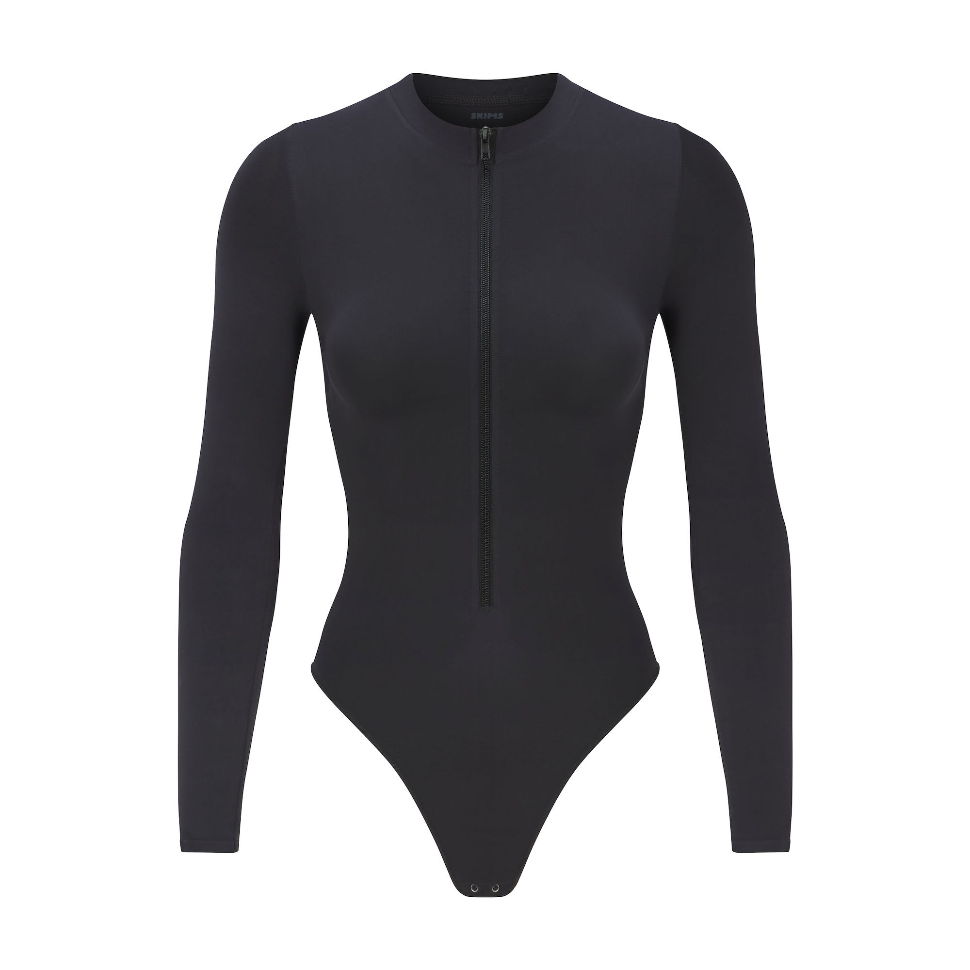 SOFT SMOOTHING SEAMLESS LONG SLEEVE BODYSUIT | ONYX | XXS