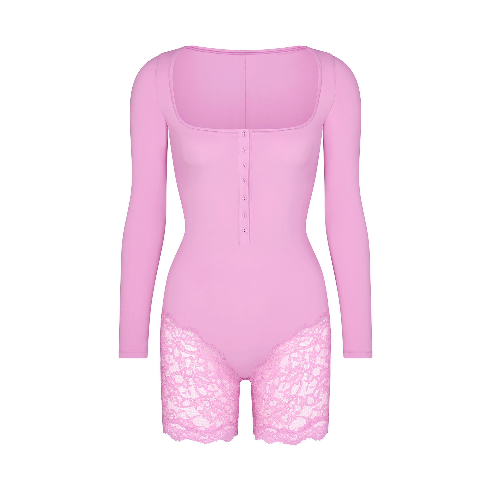 FITS EVERYBODY LACE LONG SLEEVE ONESIE | PETAL | XXS
