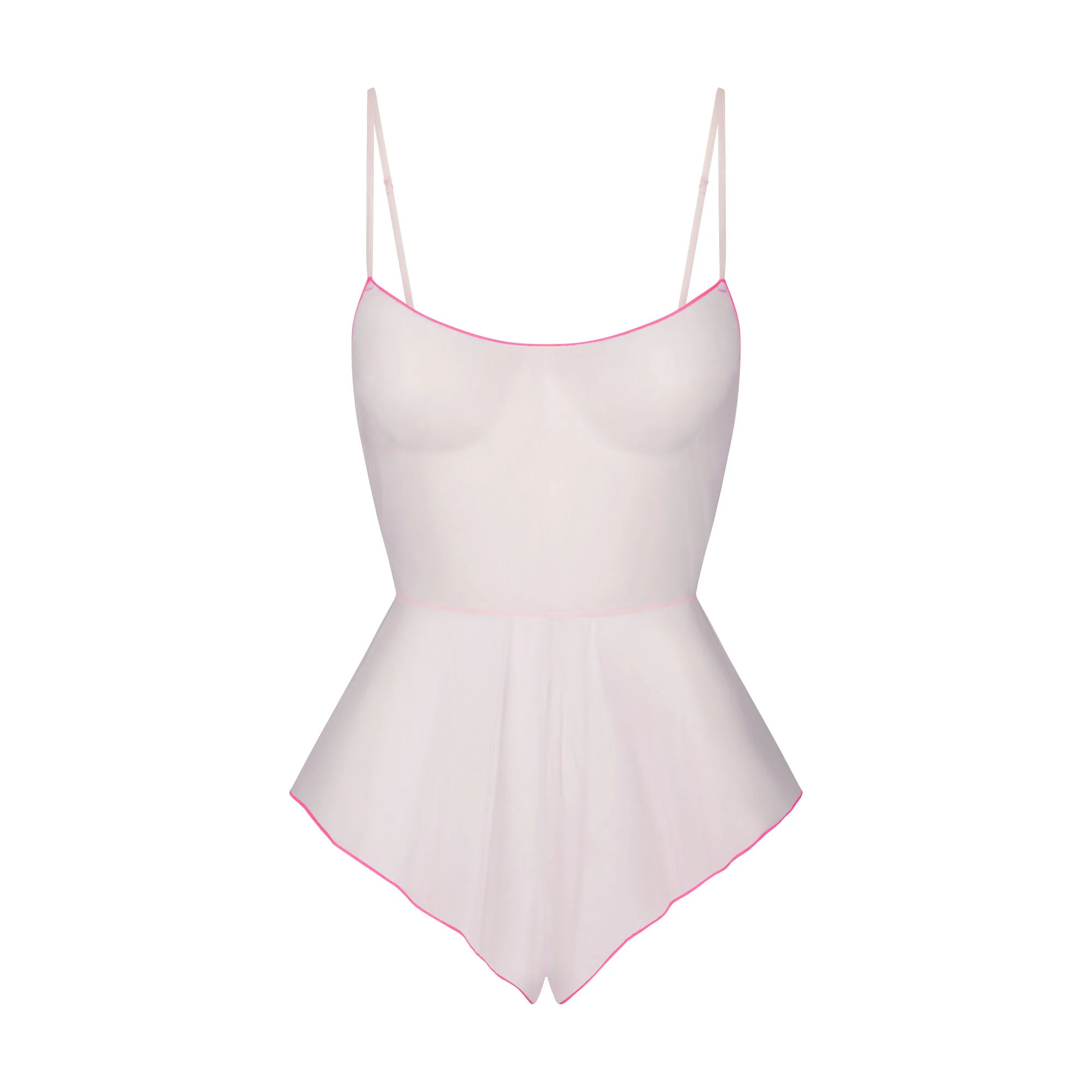 TULLE TEDDY | CHERRY BLOSSOM CONTRAST FLAT ON A WHITE BACKGROUND | FLT