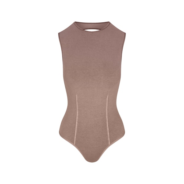 OUTDOOR OPEN BACK BODYSUIT | FAWN FLAT ON A WHITE BACKGROUND | FLT | FLT