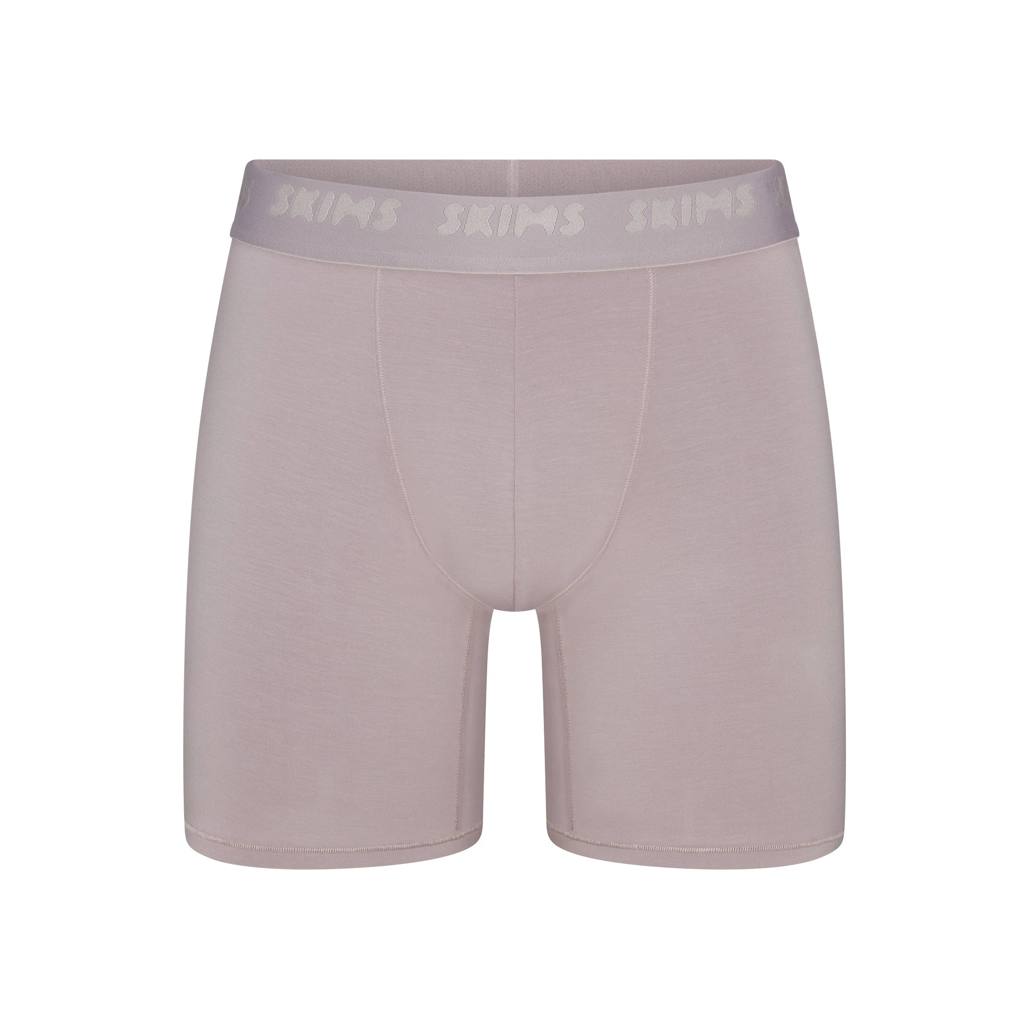 SKIMS STRETCH MENS 5" BOXER BRIEF | OYSTER FLAT ON A WHITE BACKGROUND | FLT