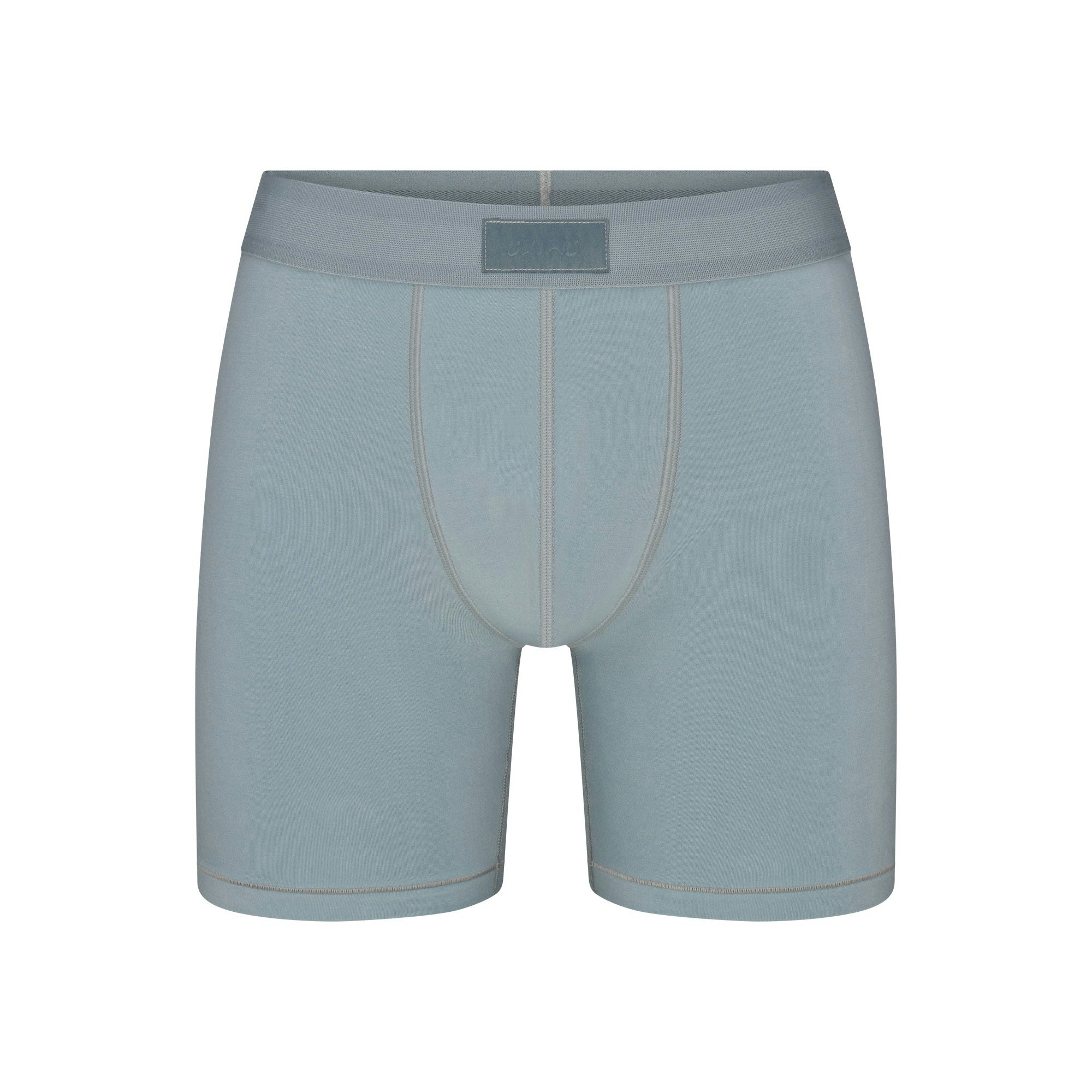 SKIMS COTTON MENS 5" BOXER BRIEF | SKY FLAT ON A WHITE BACKGROUND | FLT