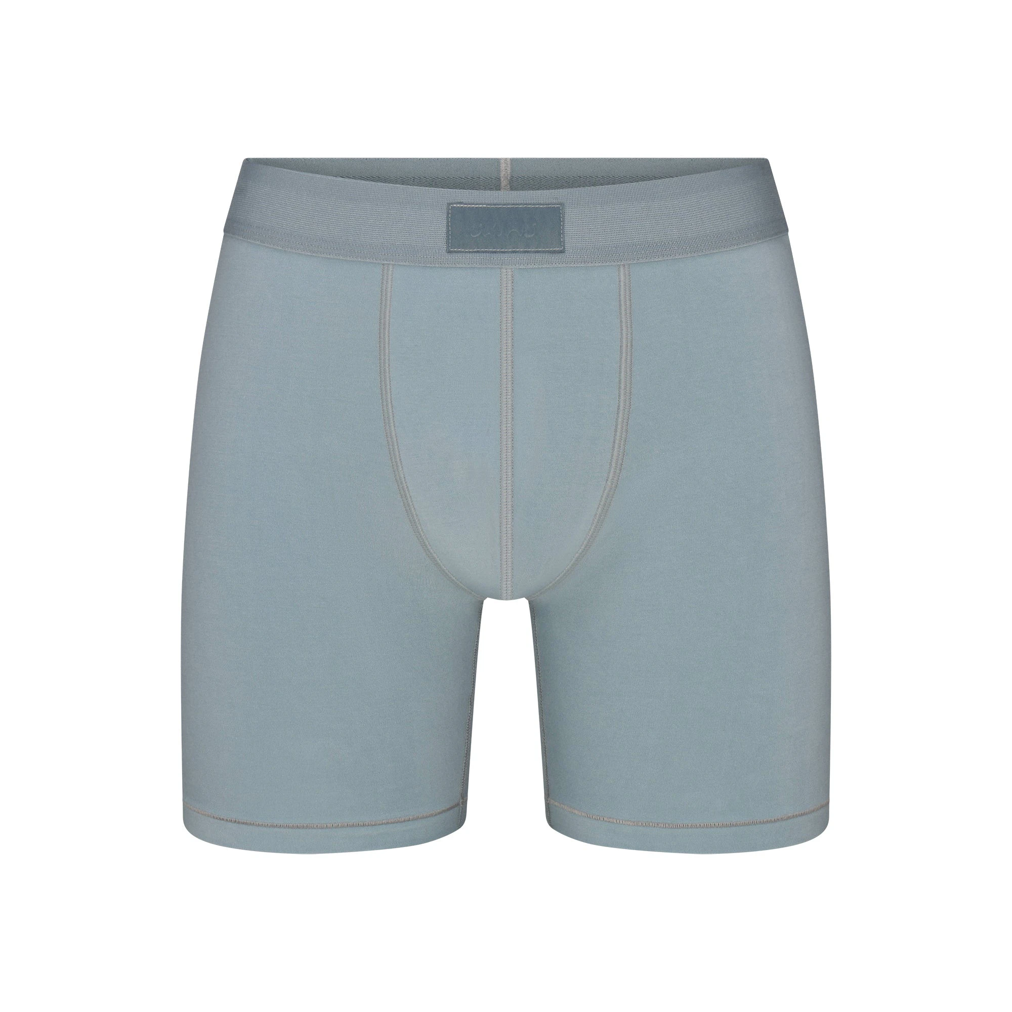 SKIMS COTTON MENS 5" BOXER BRIEF | SKY FLAT ON A WHITE BACKGROUND | FLT