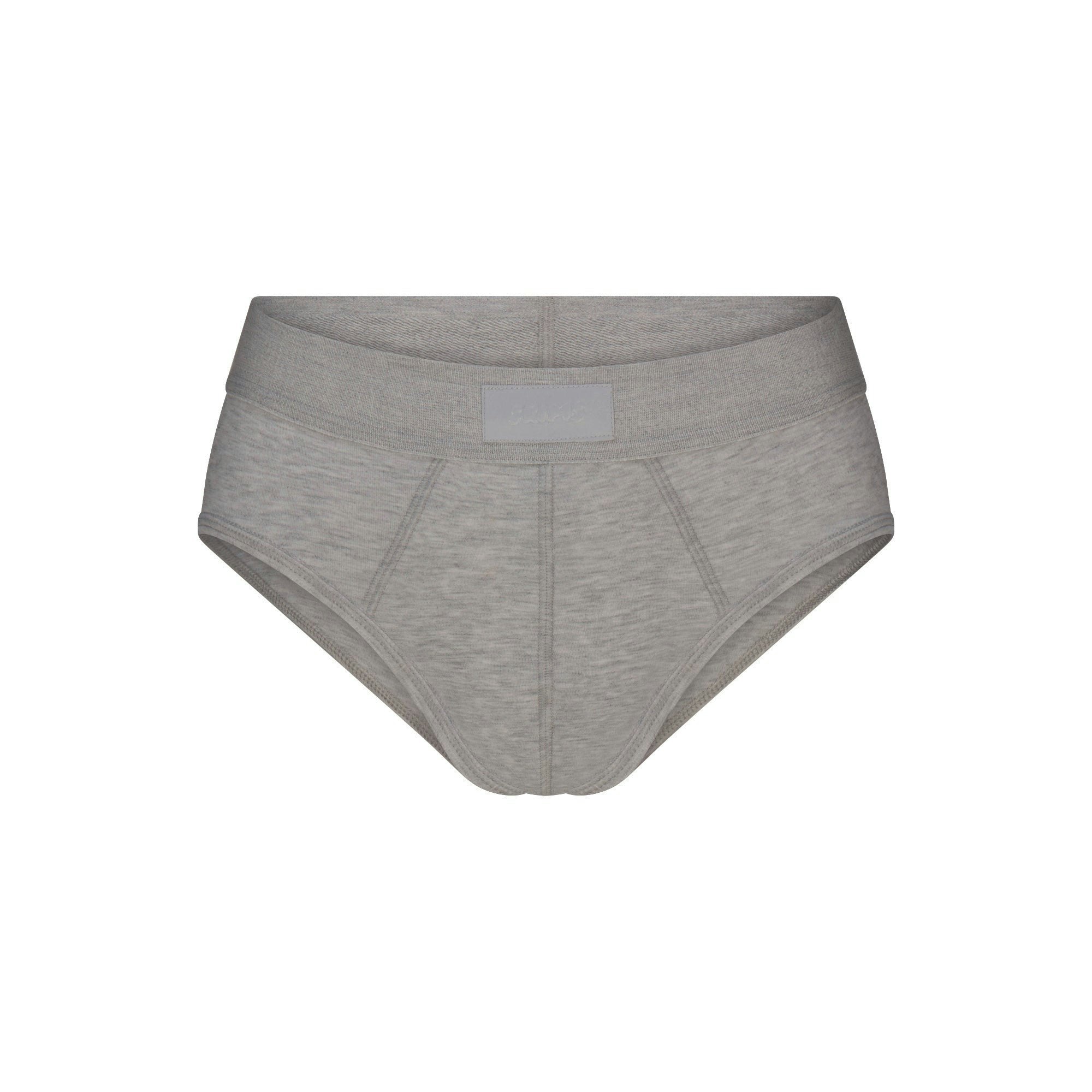 SKIMS COTTON MENS BRIEF 3-PACK | RUBY ESPRESSO MULTI FLAT ON A WHITE BACKGROUND