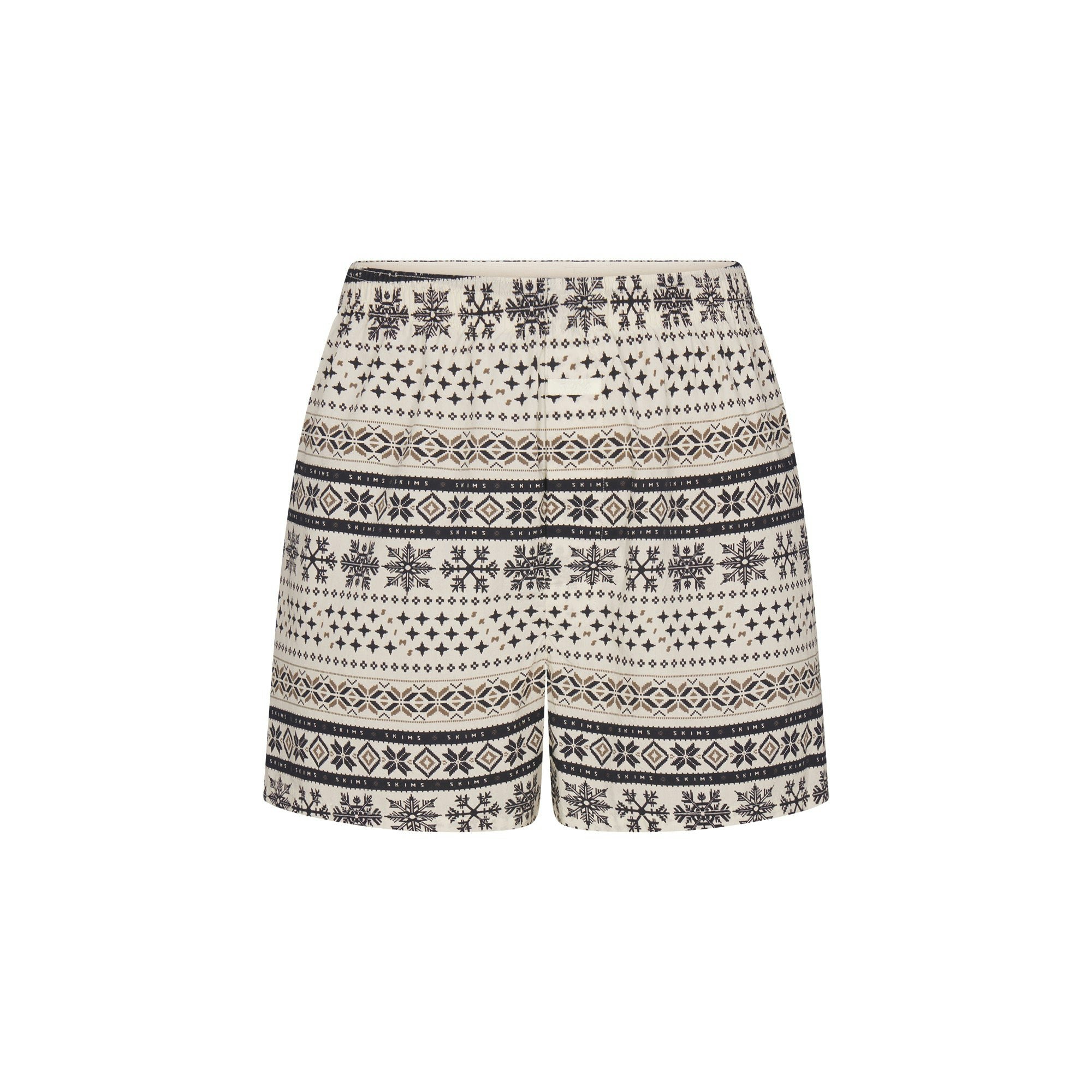 COTTON POPLIN MENS BOXER 3-PACK | ECRU FAIR ISLE MULTI FLAT ON A WHITE BACKGROUND @ | FOCUS: 0.0, 1.0, 0.9