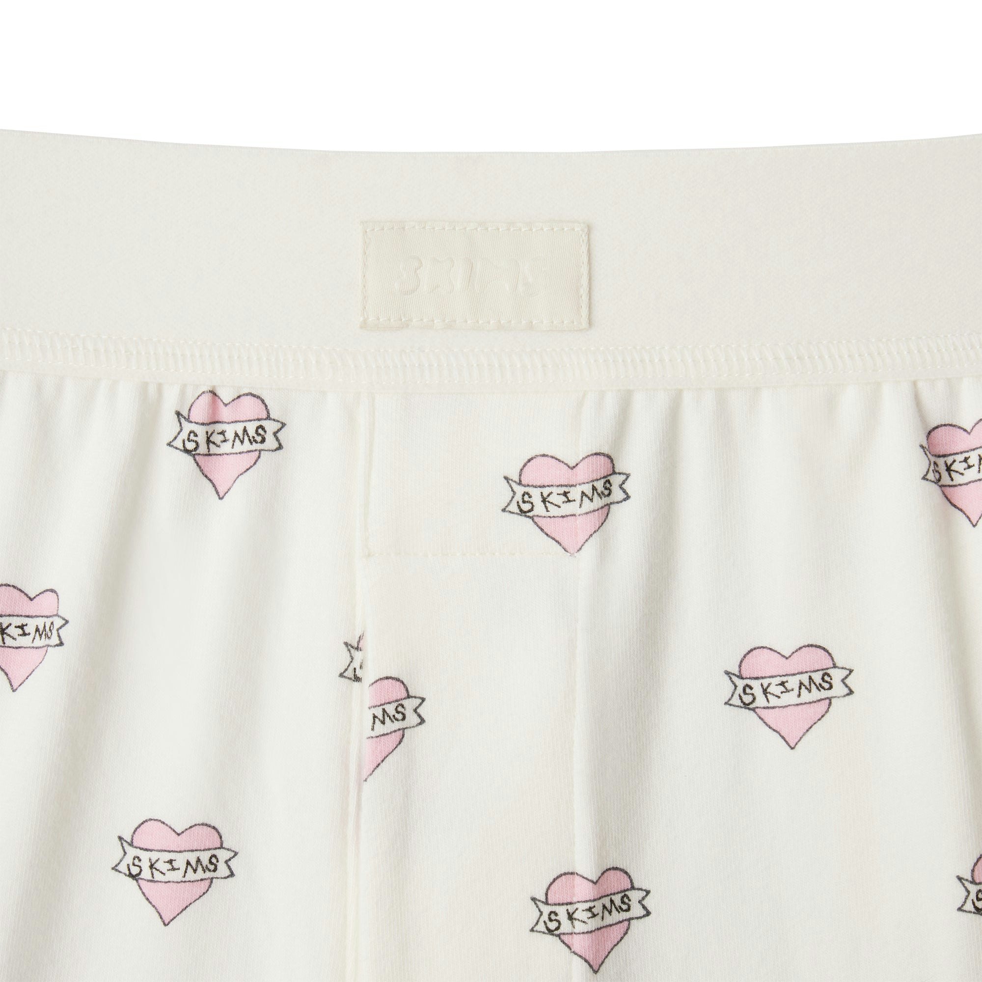 BOYFRIEND LONG SLEEVE T-SHIRT AND LOOSE PANT SET | MARBLE HEART BANNER FLAT ON A WHITE BACKGROUND