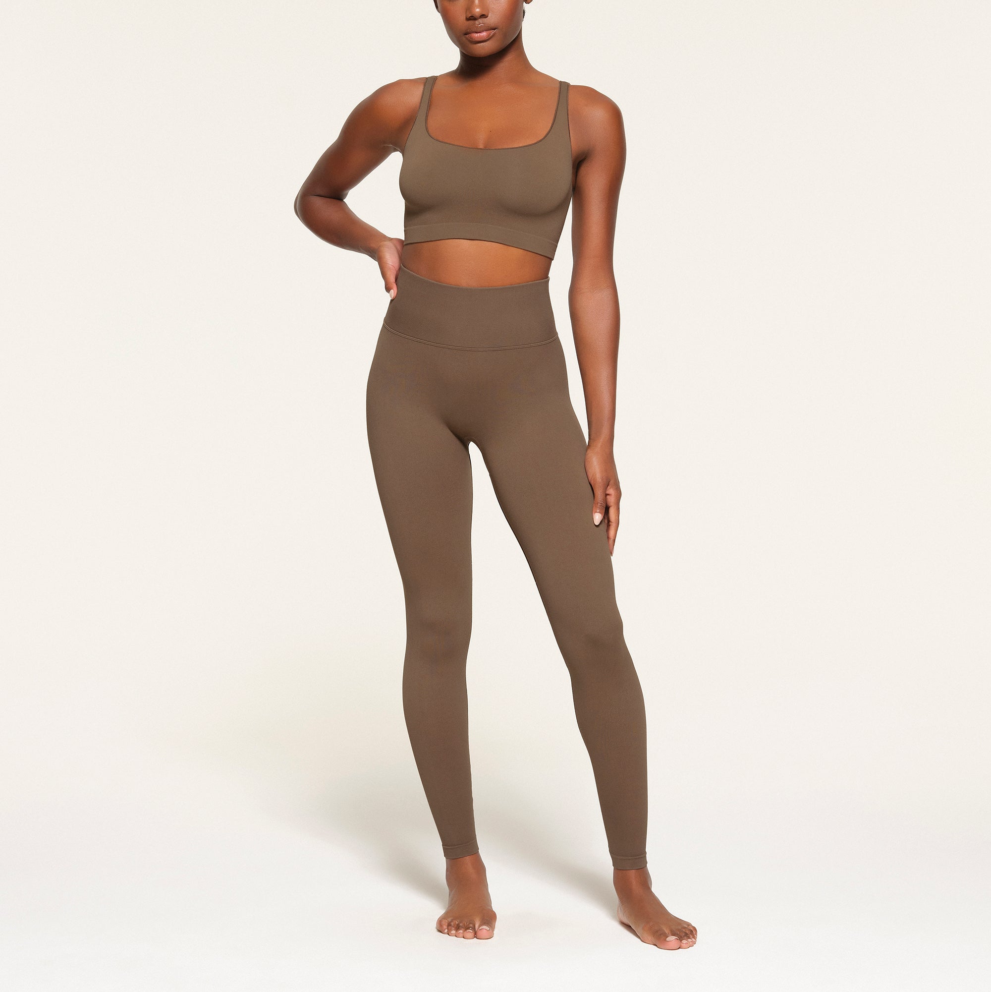 CONTOUR LOUNGE BRALETTE WORN BY A MODEL IN FRONT VIEW