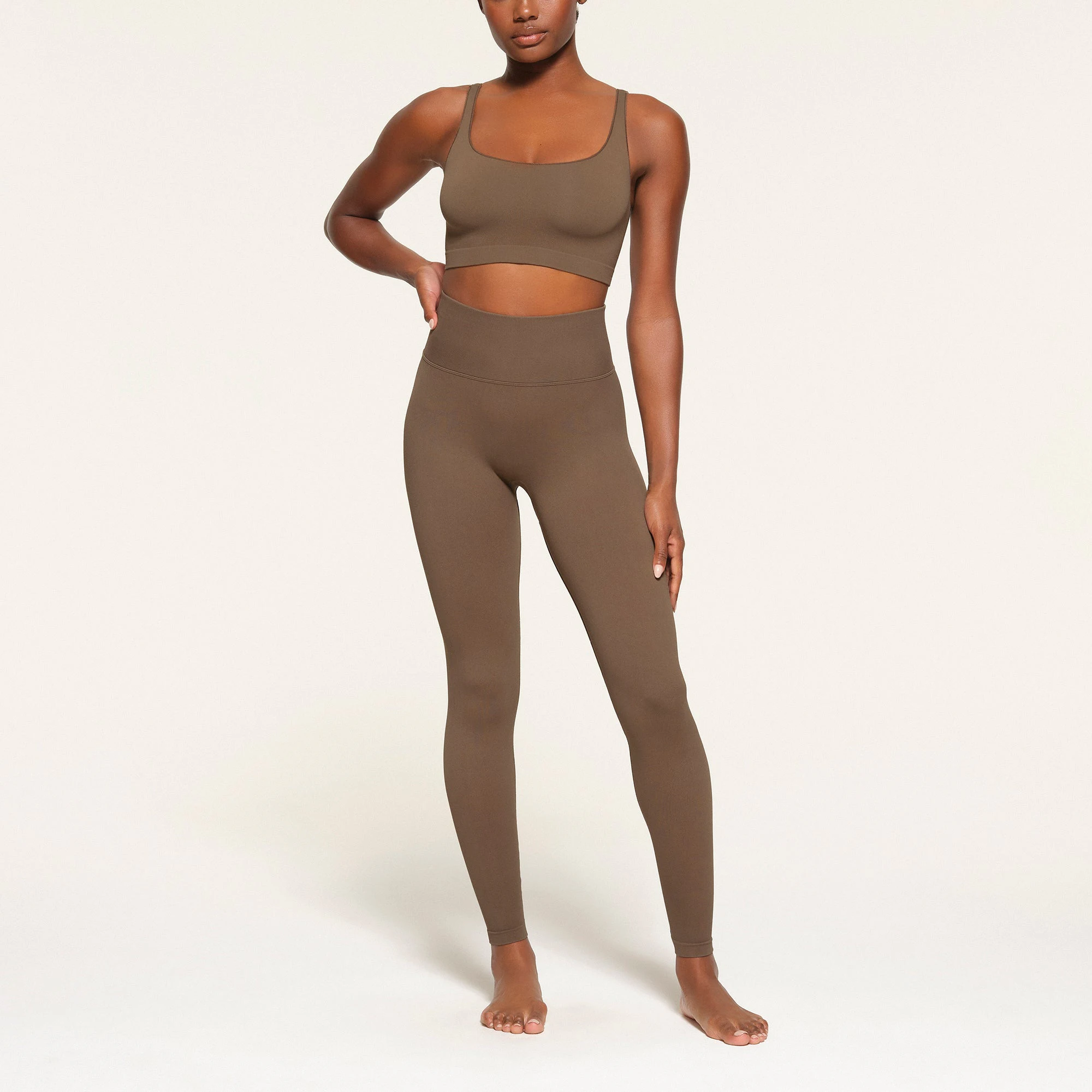 CONTOUR LOUNGE BRALETTE WORN BY A MODEL IN FRONT VIEW