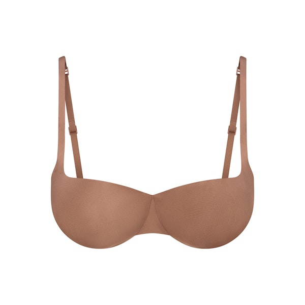 SKIMS ULTIMATE BALCONETTE PUSH-UP BRA | SIENNA FLAT ON A WHITE BACKGROUND | FLT | FLT