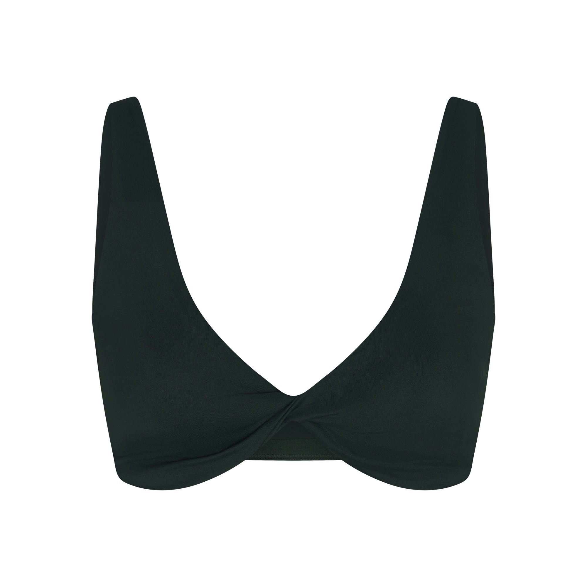 NikeSKIMS MATTE TWIST-FRONT BRA | DARK TEAL FLAT ON A WHITE BACKGROUND | FLT
