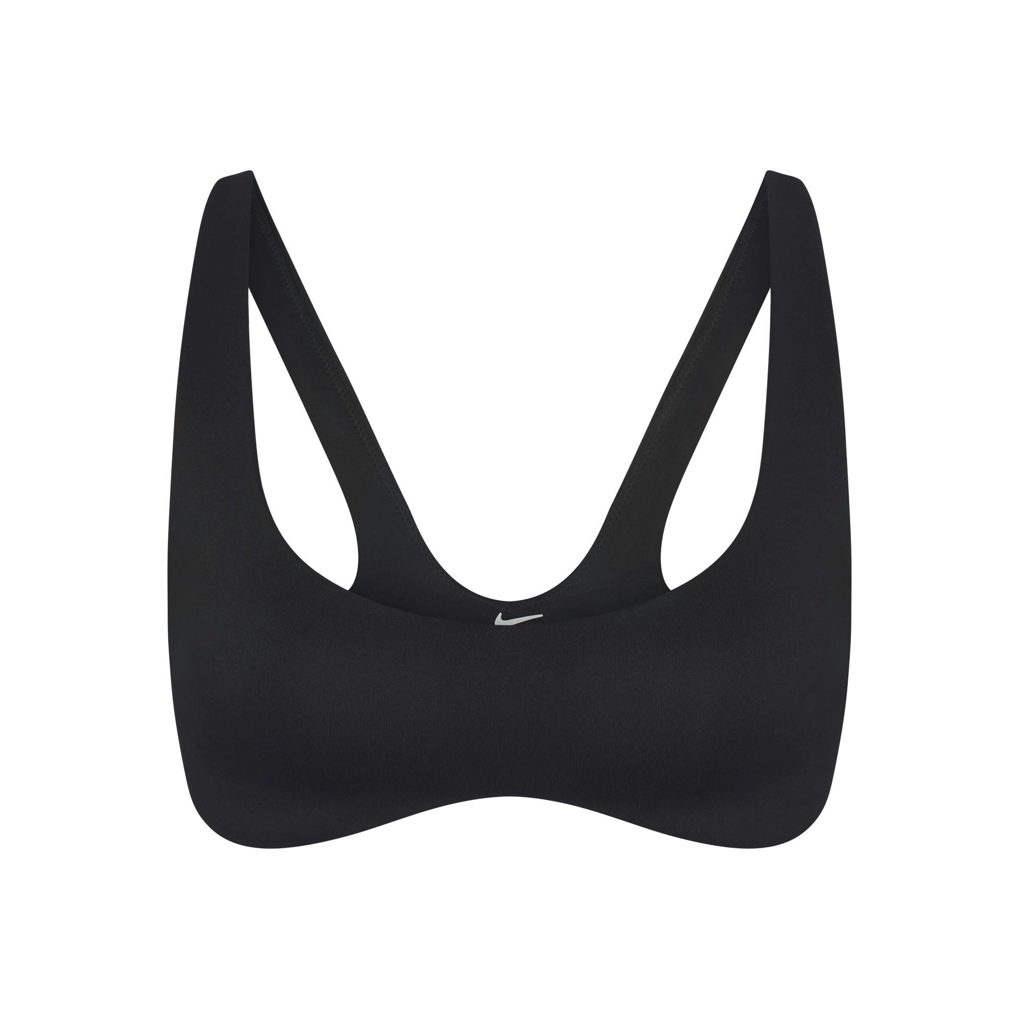 NikeSKIMS MATTE SHAPING SCOOP BRA | OBSIDIAN FLAT ON A WHITE BACKGROUND | FLT