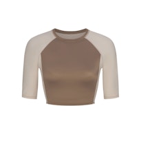 NikeSKIMS SHINE PADDED HALF SLEEVE CROP TOP