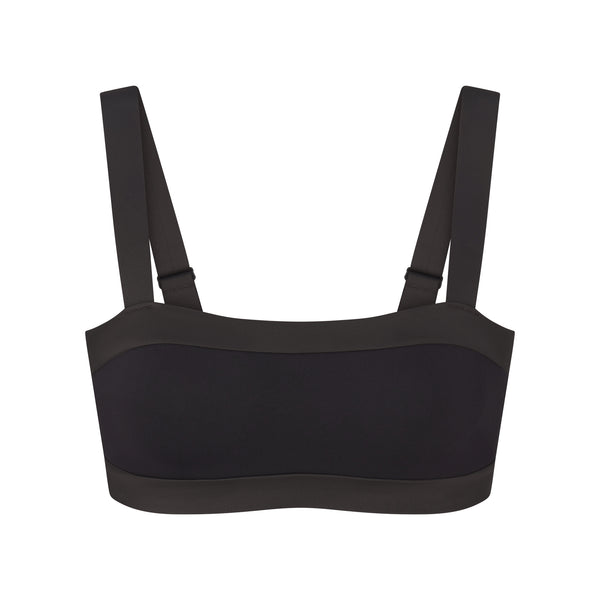 NikeSKIMS MATTE DOUBLE STRAP SCOOP BRA | OBSIDIAN | SKIMS