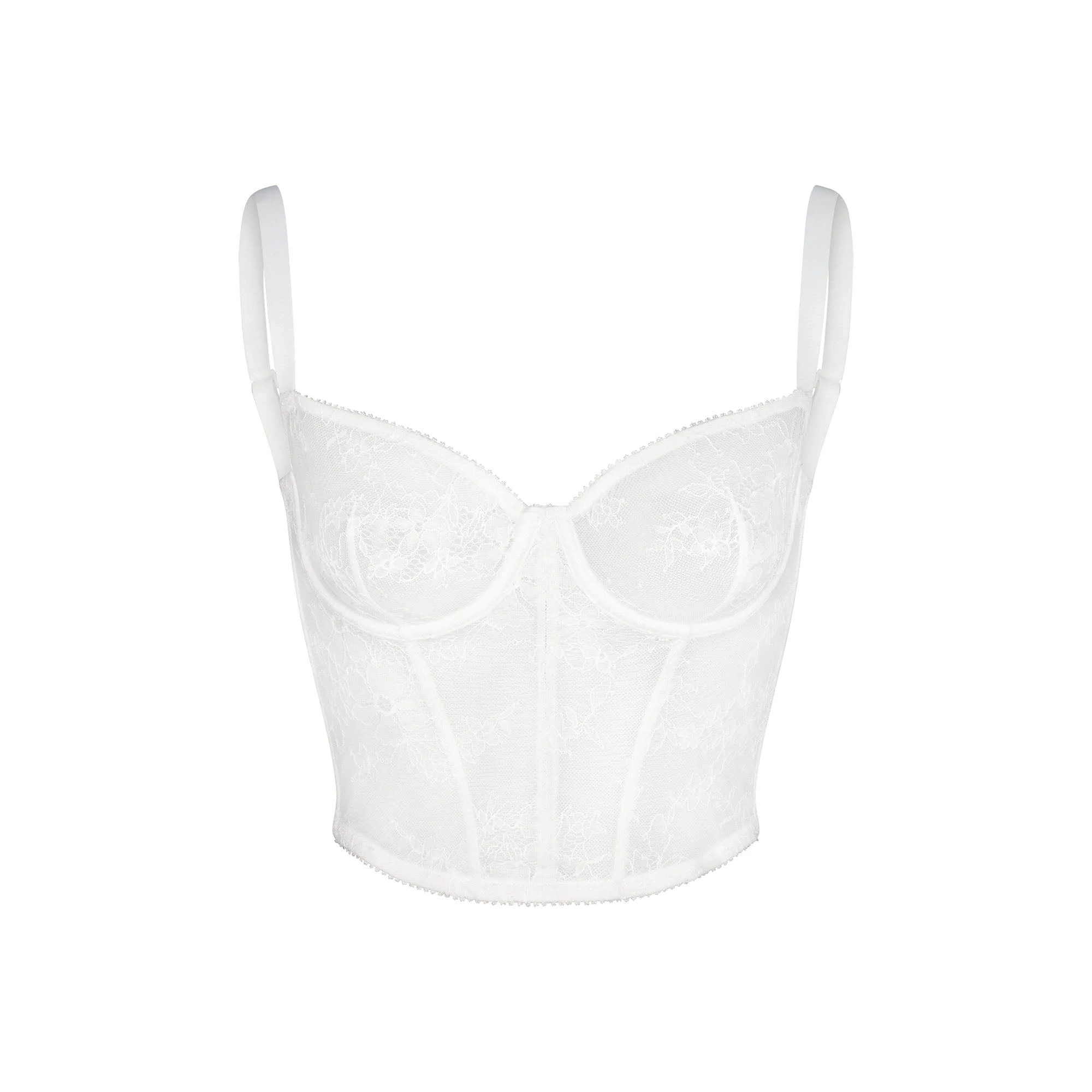 ULTRA FINE LACE CORSET | MARBLE (CORSET TOPS) LAYS FLAT ON A WHITE BACKGROUND | FLT