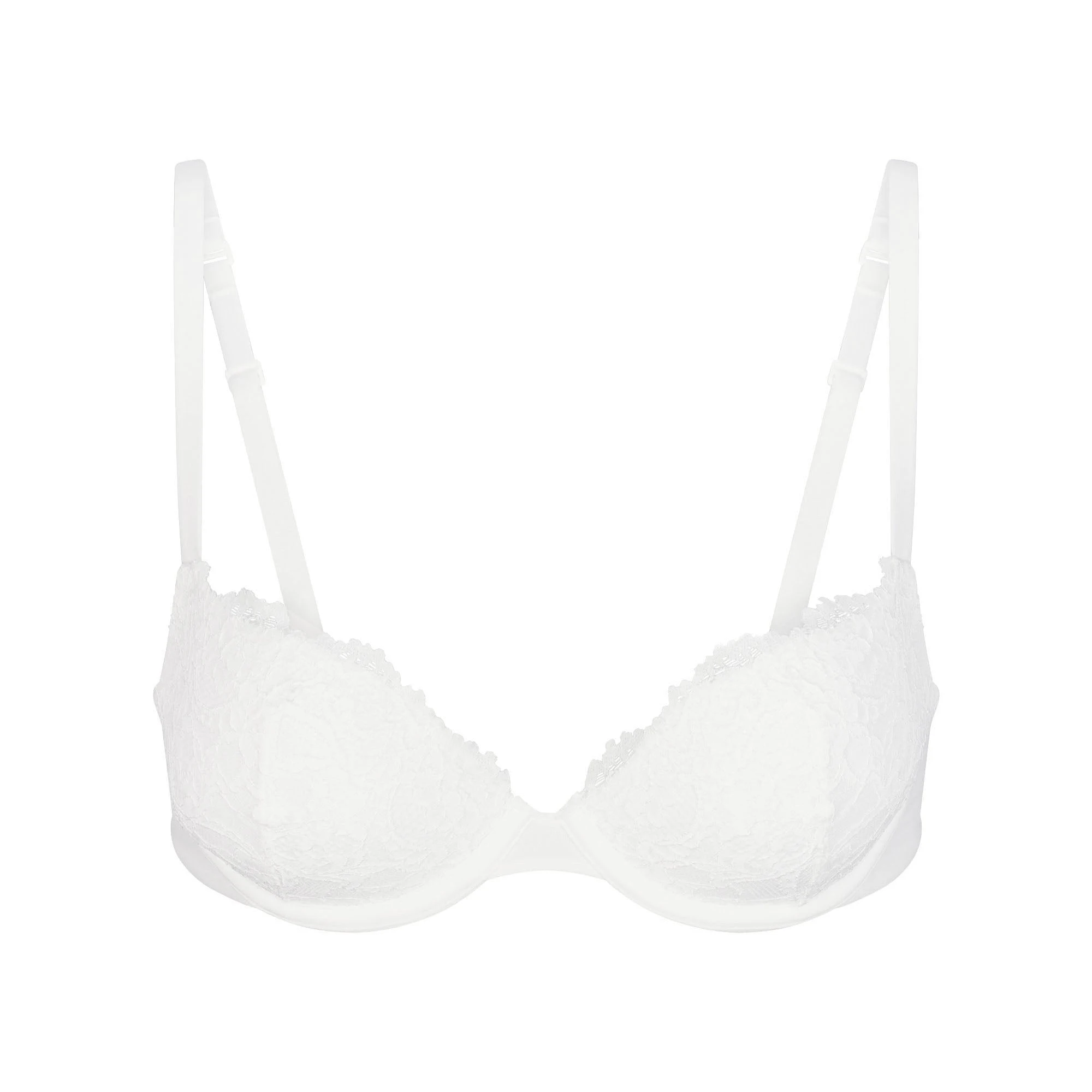 FITS EVERYBODY LACE PUSH-UP BRA | MARBLE (DEMI BRAS) LAYS FLAT ON A WHITE BACKGROUND | FLT
