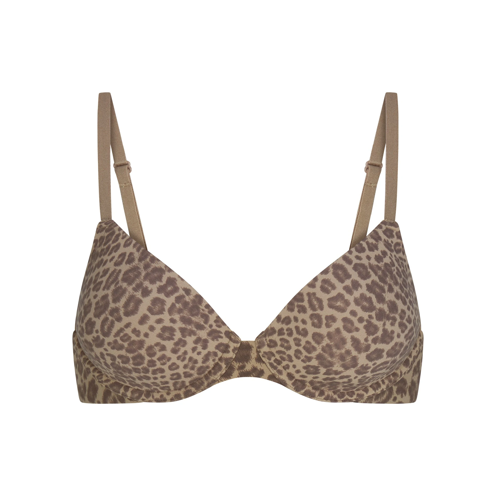 FITS EVERYBODY TRIANGLE BRALETTE | DESERT LEOPARD INK PRINT & LAYS FLAT ON A WHITE BACKGROUND | FLT