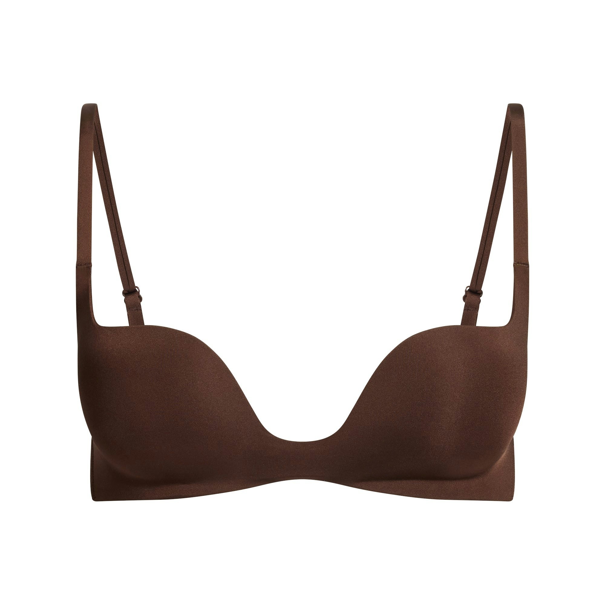 WIRELESS FORM SQUARE NECK BRA | COCOA FLAT ON A WHITE BACKGROUND | FLT