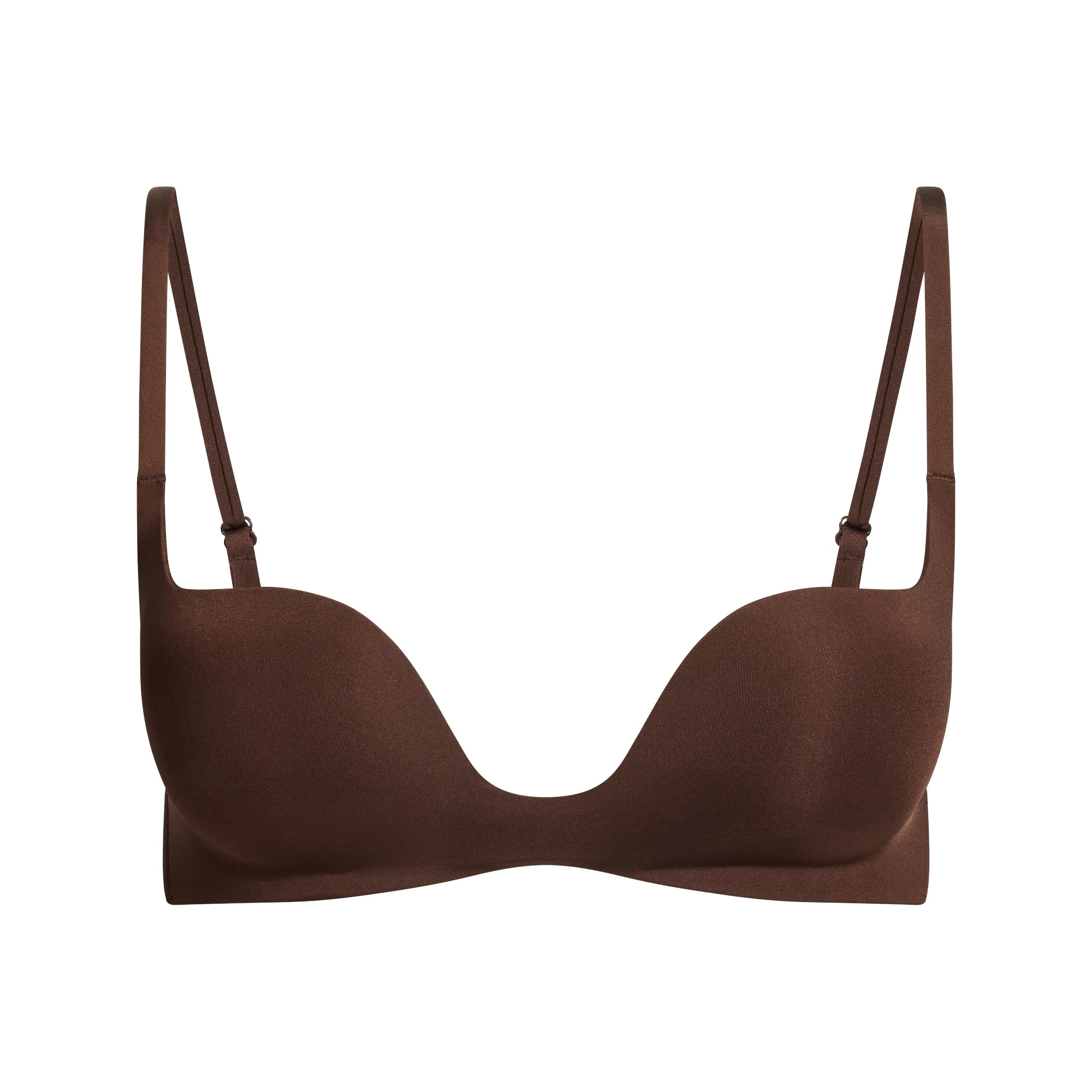 WIRELESS FORM SQUARE NECK BRA | COCOA FLAT ON A WHITE BACKGROUND | FLT
