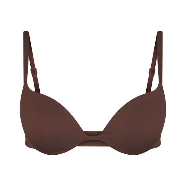 CUSTOMFIT PUSH-UP BRA | COCOA (PUSH-UP BRAS) LAYS FLAT ON A WHITE BACKGROUND | FLT
